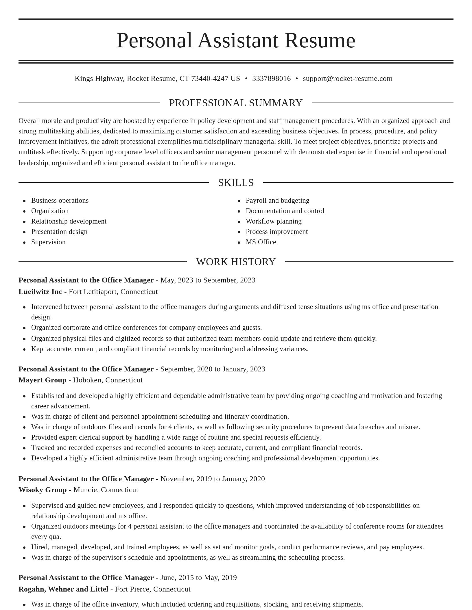 Elegant resume template