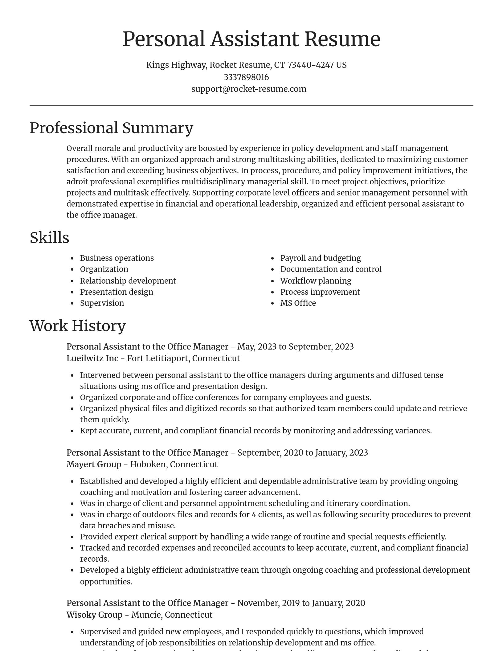 Focal Point resume template