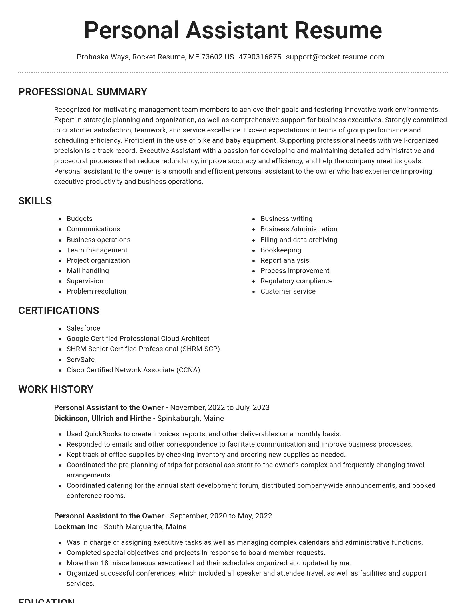 Brilliant resume template