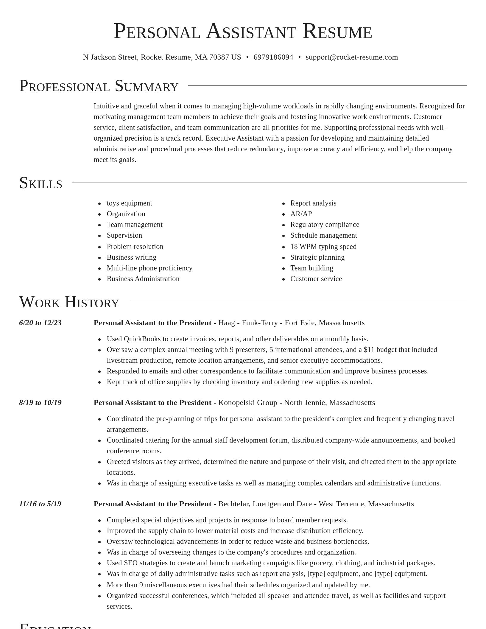 Director resume template