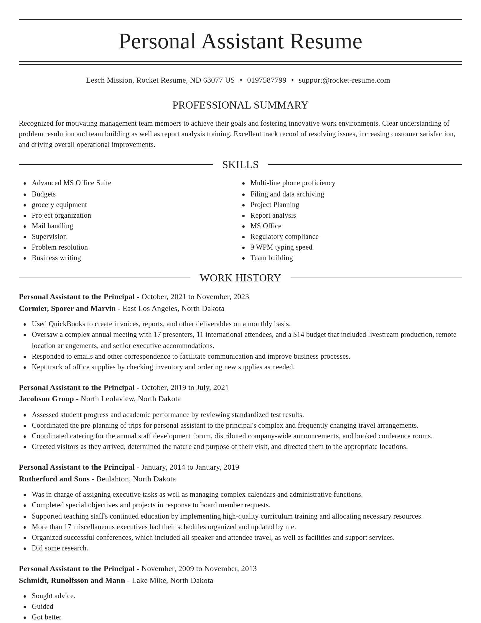 Elegant resume template