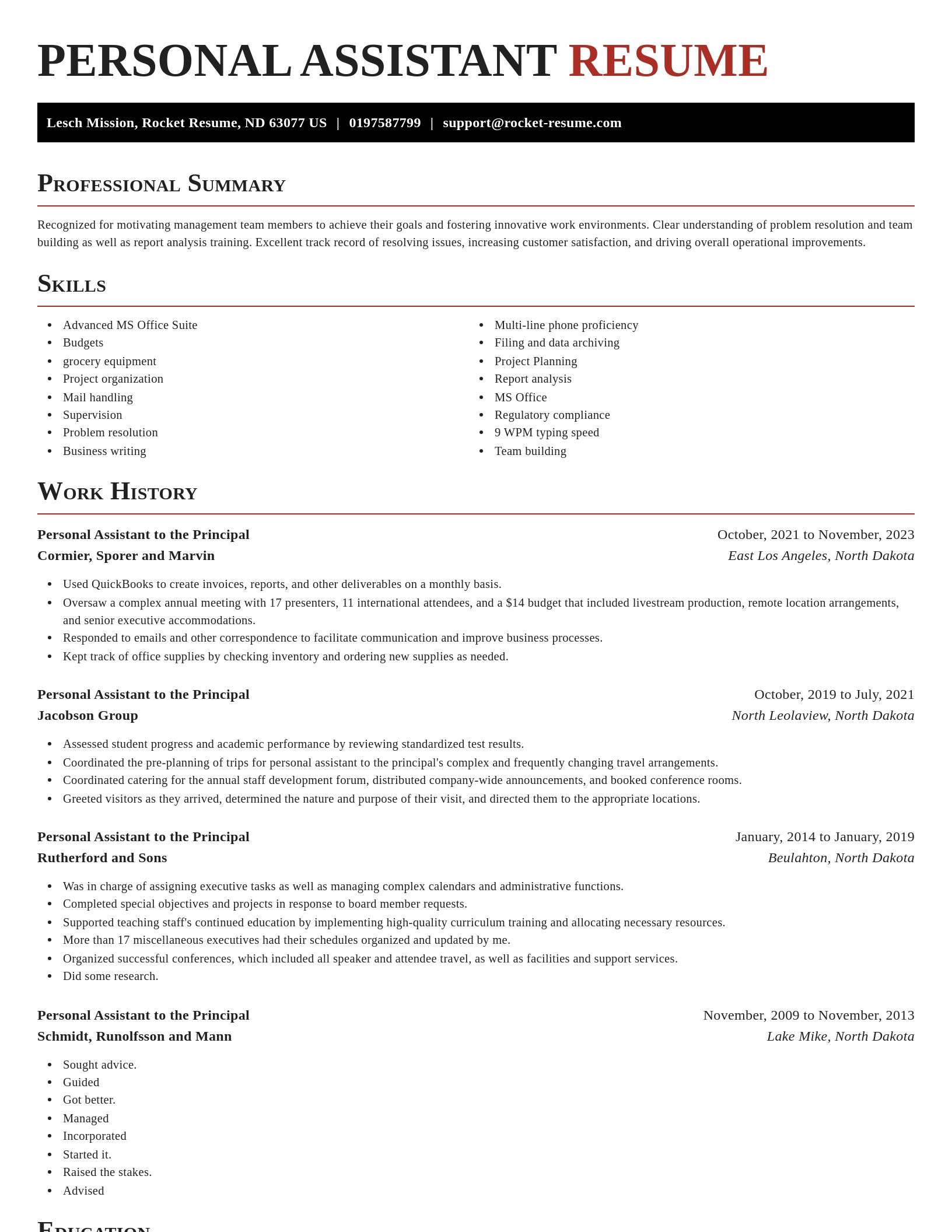 Exquisite resume template