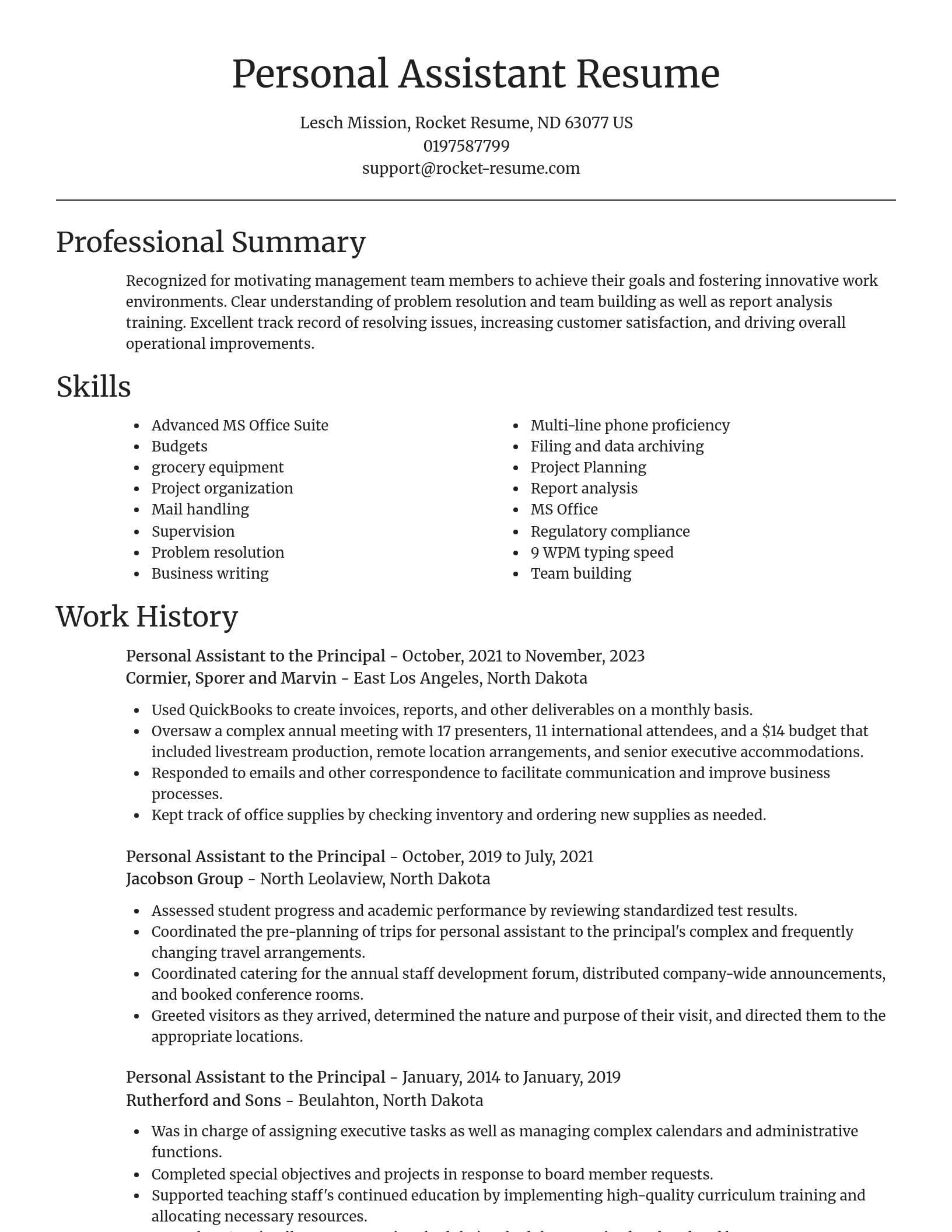 Focal Point resume template