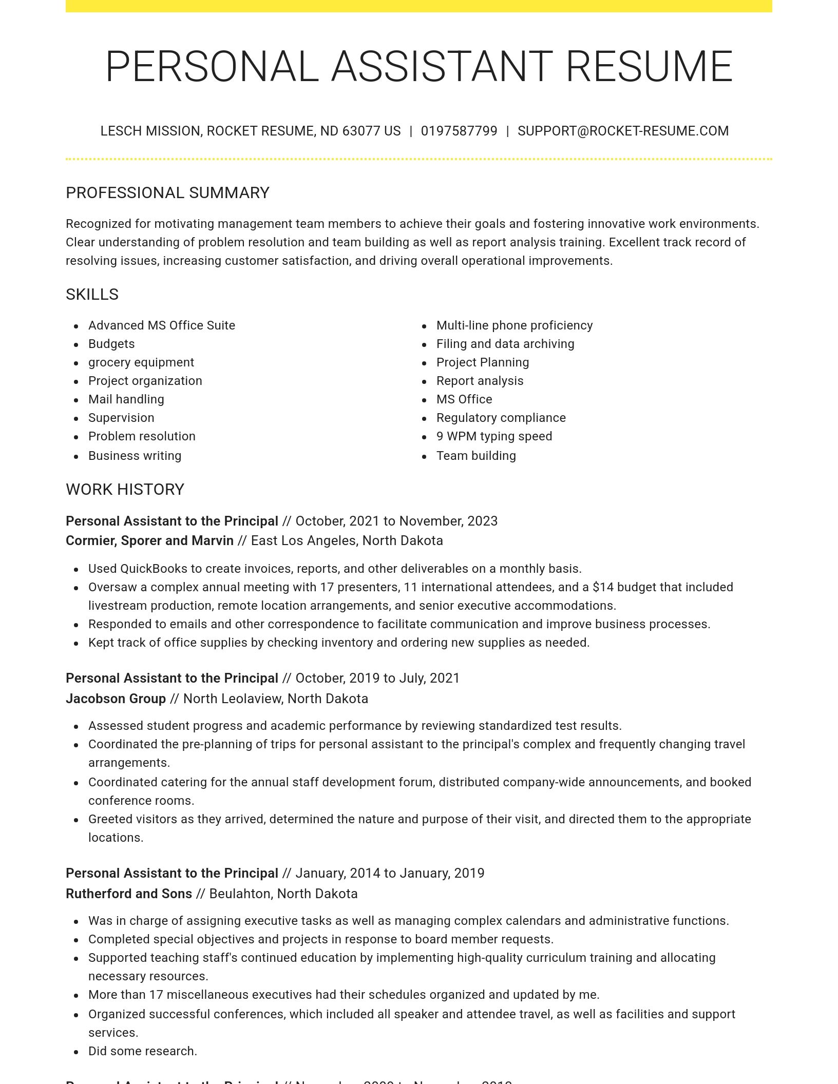Grand resume template