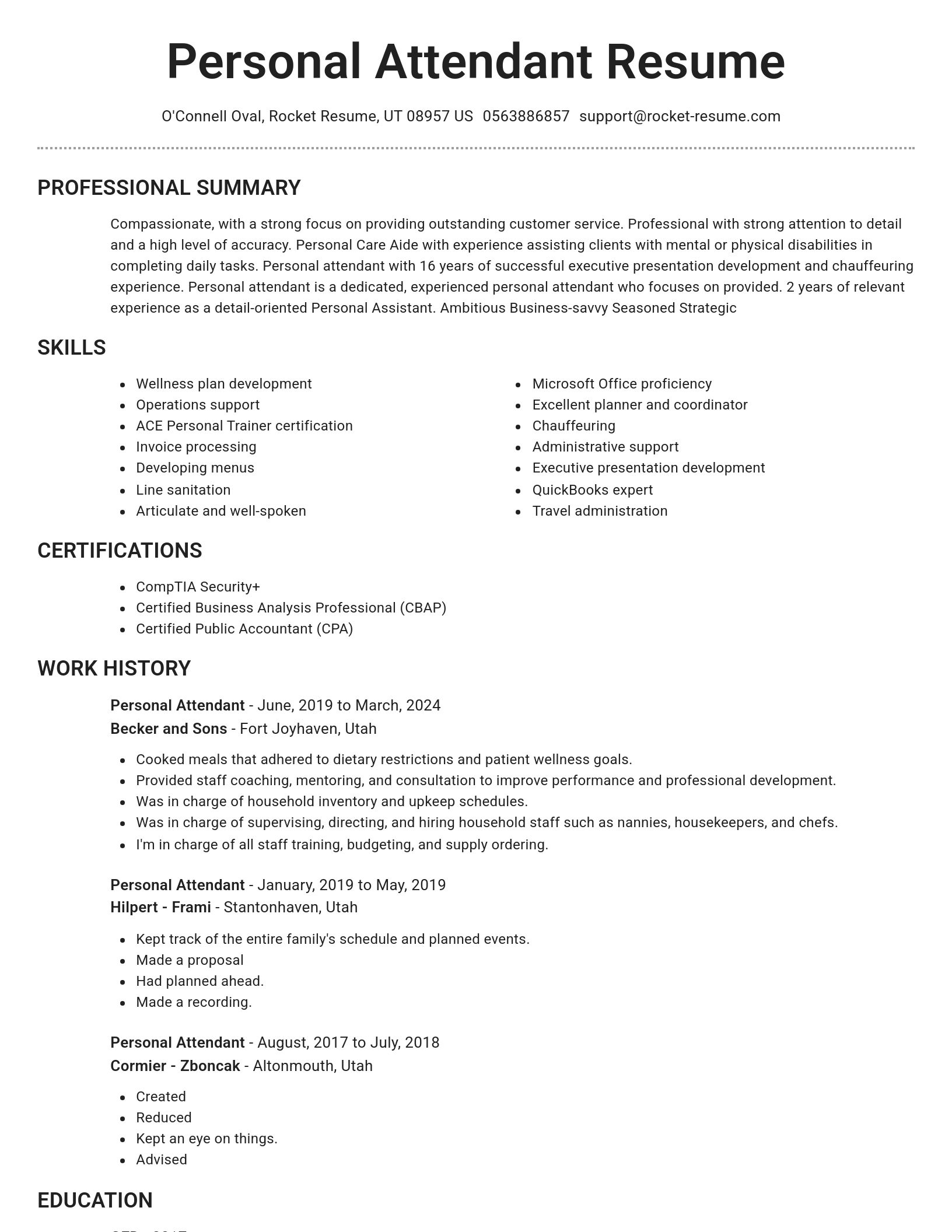 Brilliant resume template