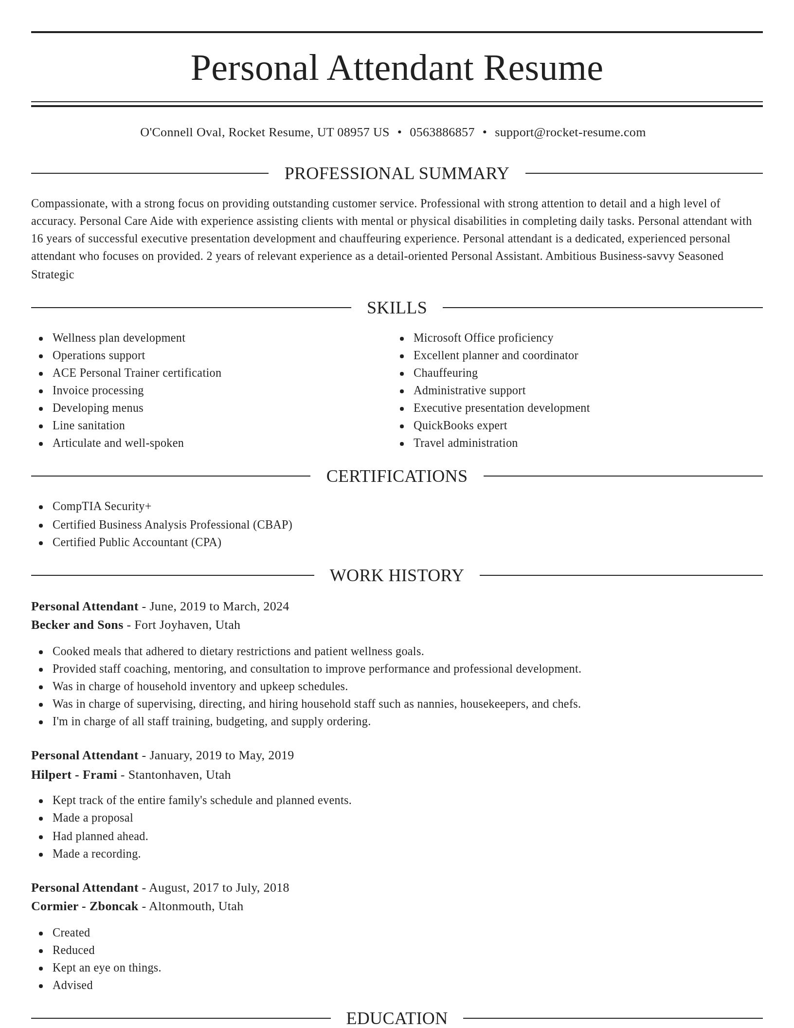 Elegant resume template