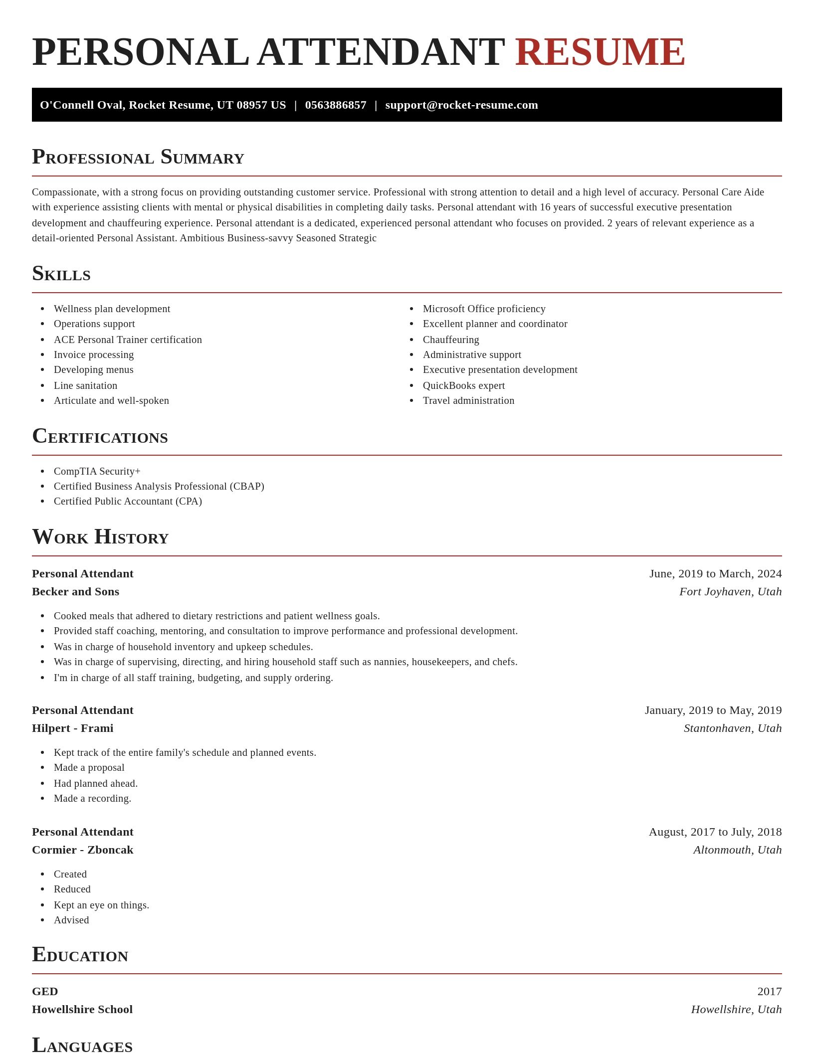 Exquisite resume template