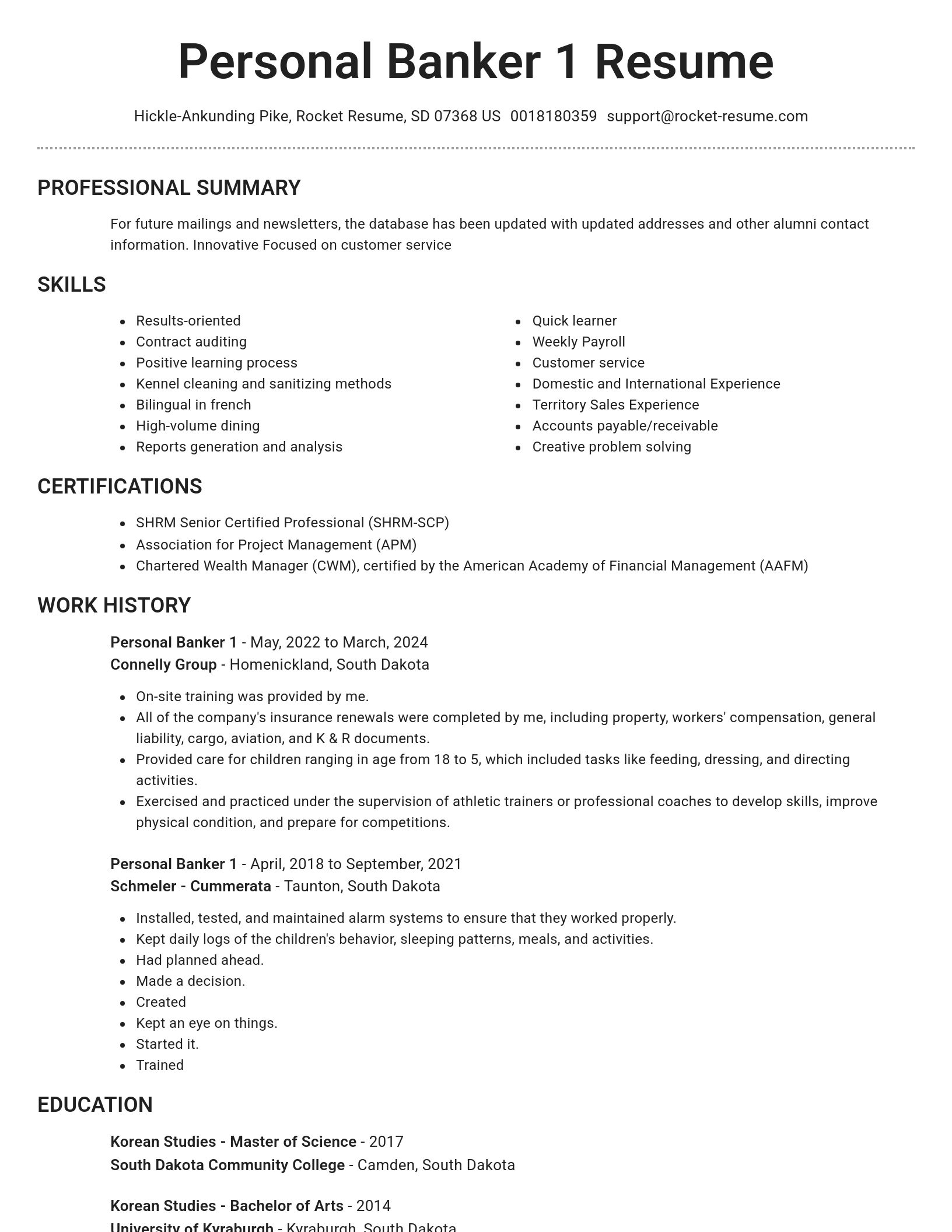 Brilliant resume template