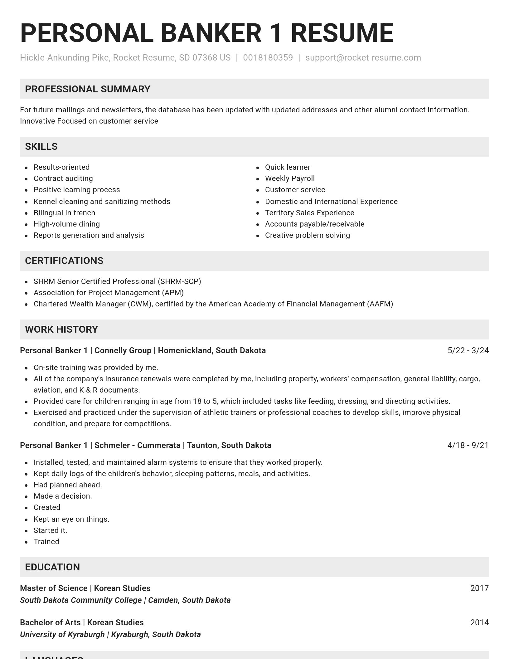 Genius resume template