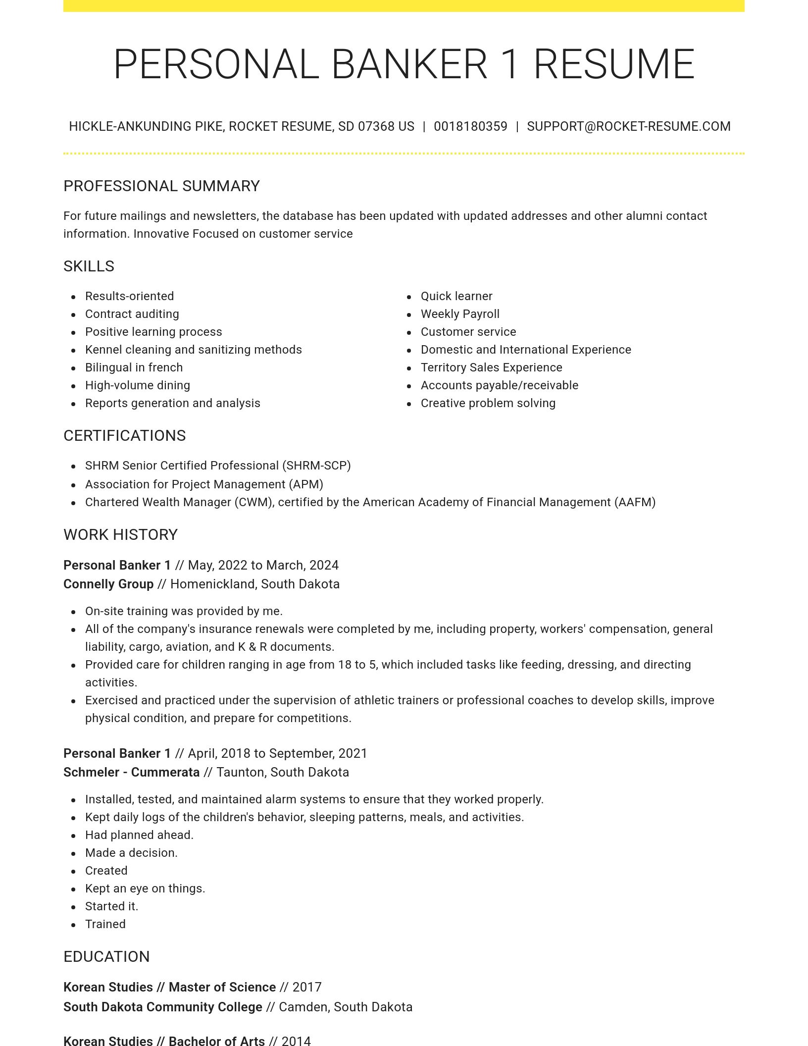 Grand resume template