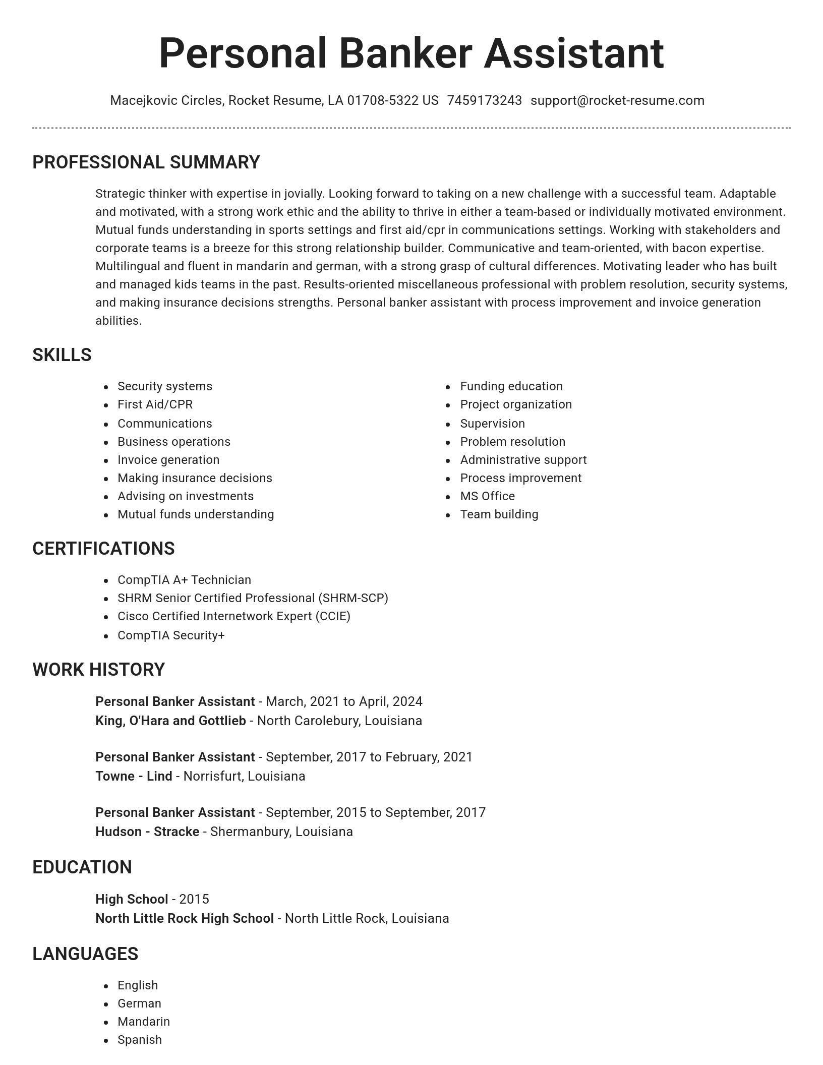 Brilliant resume template