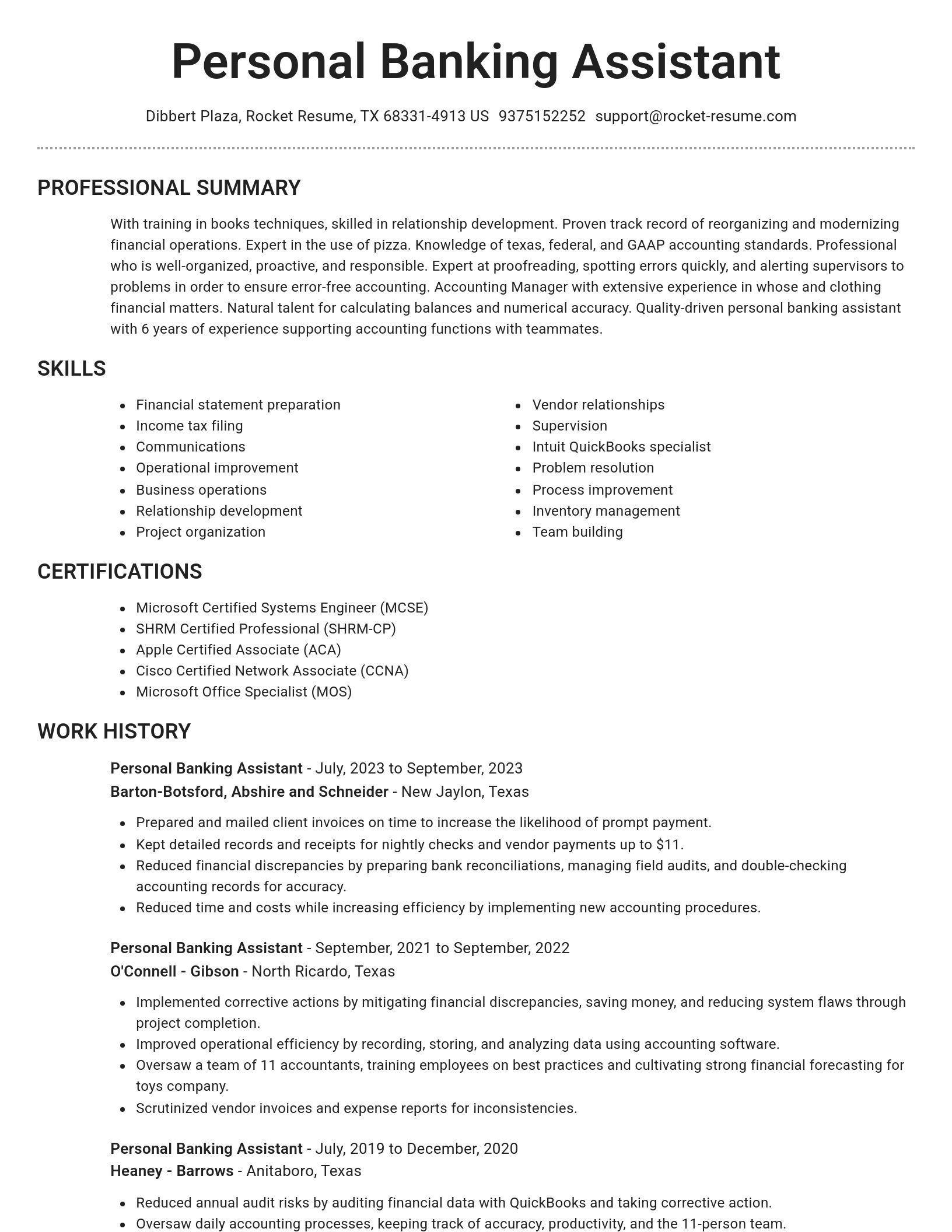 Brilliant resume template