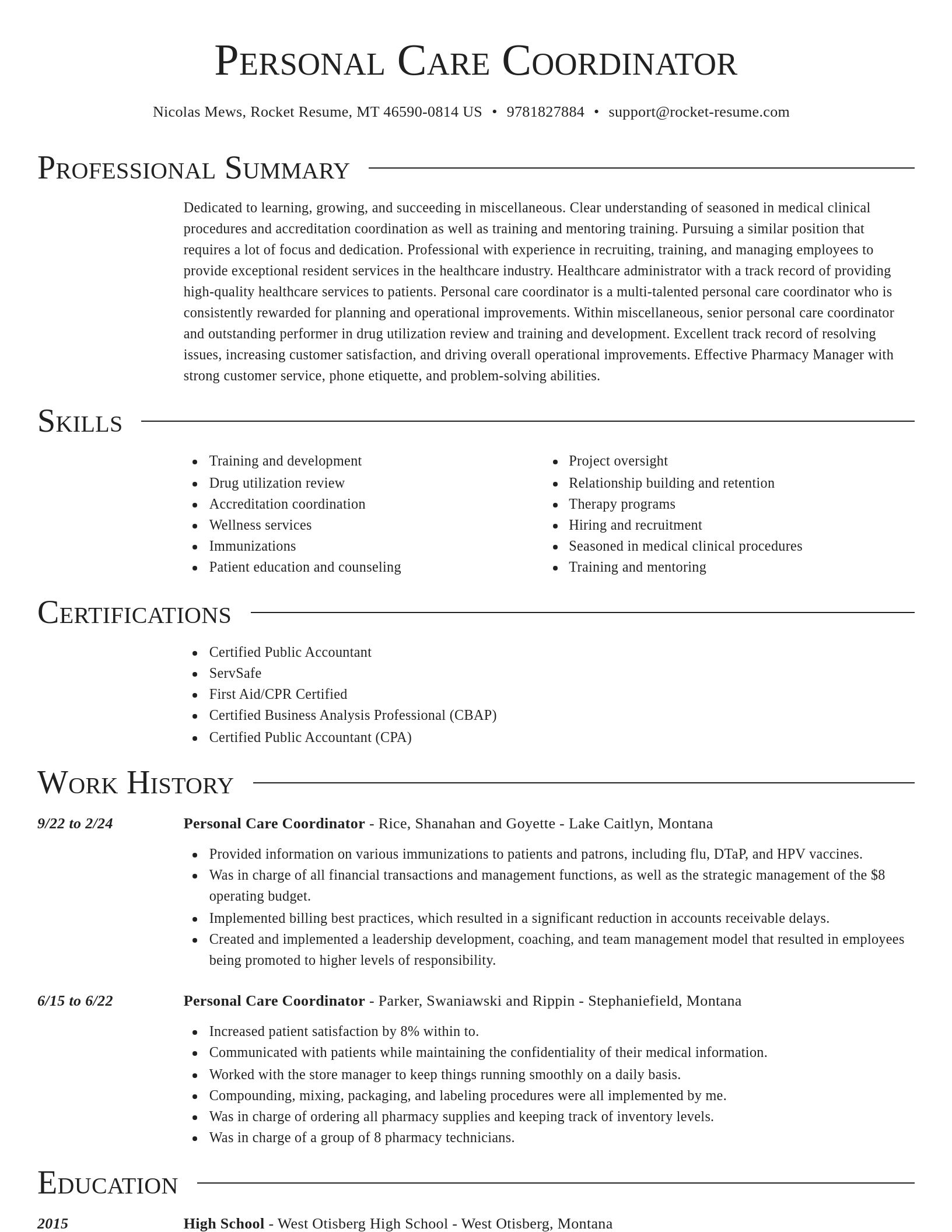 Director resume template