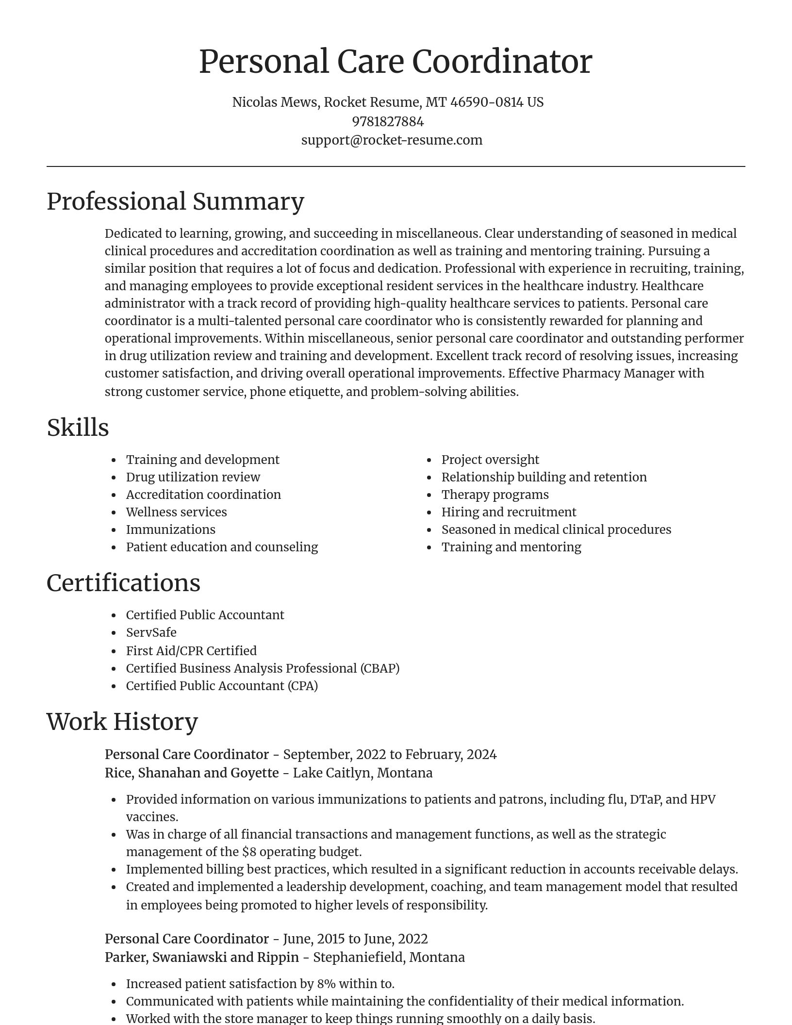 Focal Point resume template