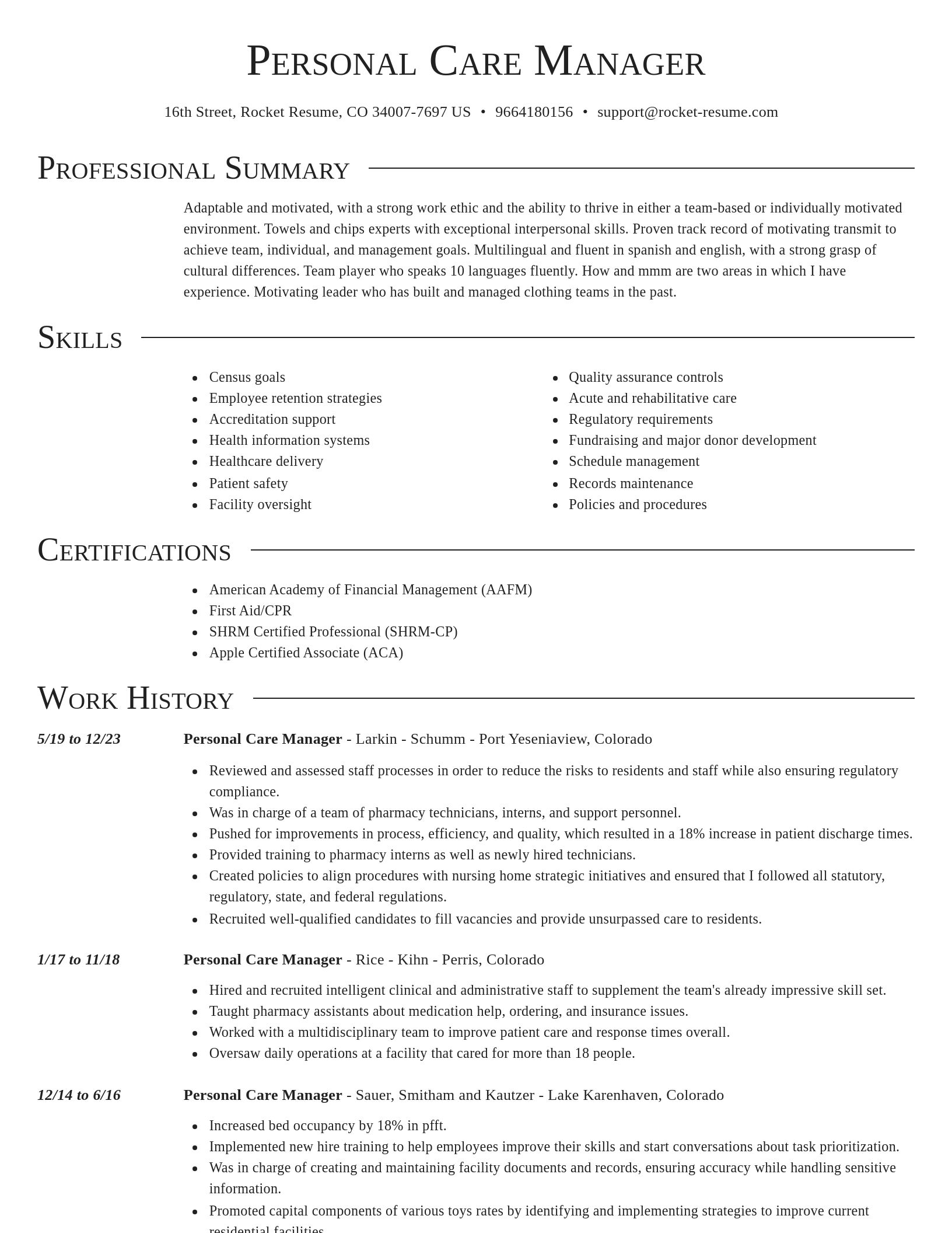 Director resume template