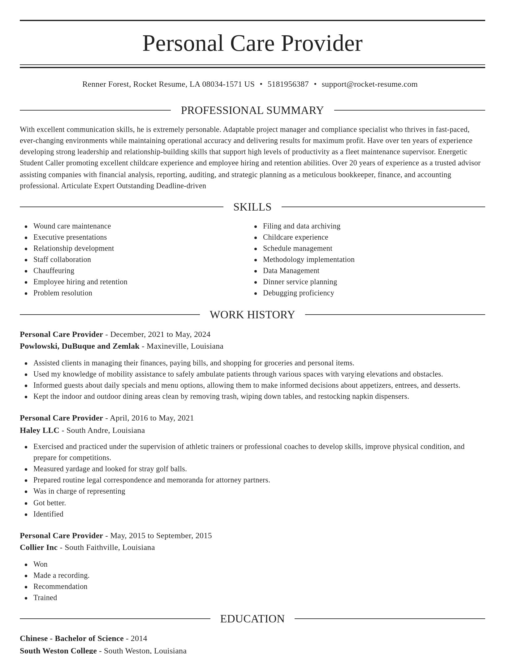 Elegant resume template