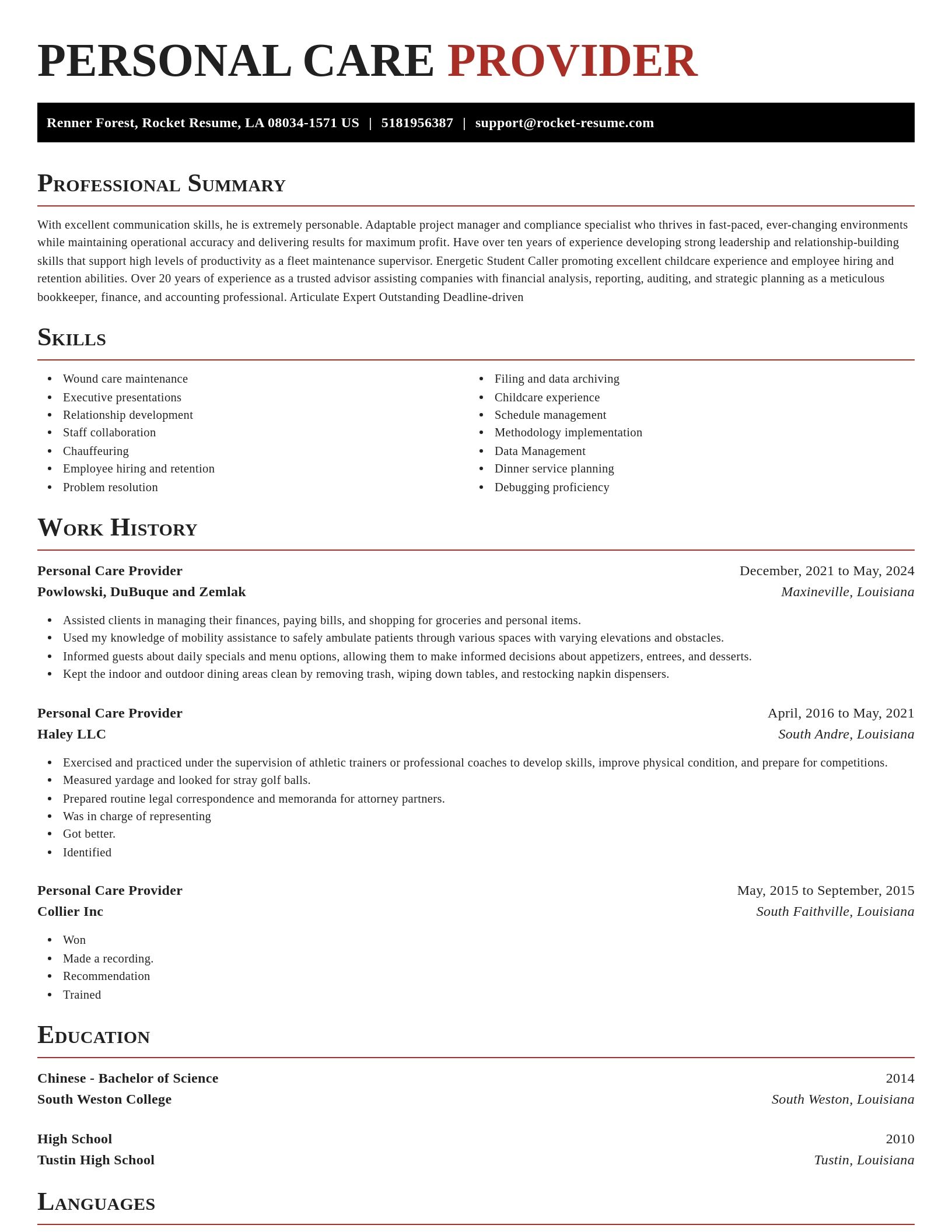 Exquisite resume template