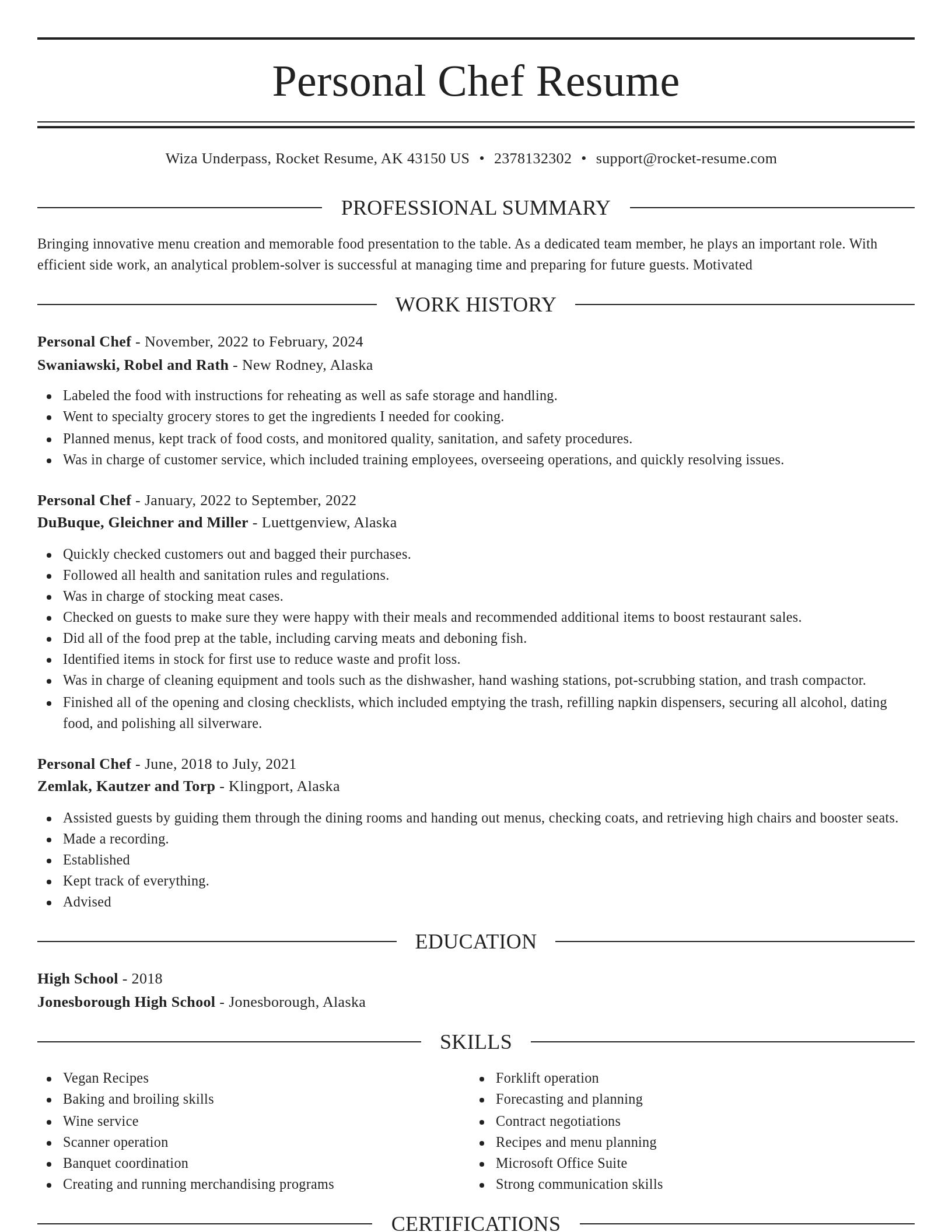 Elegant resume template