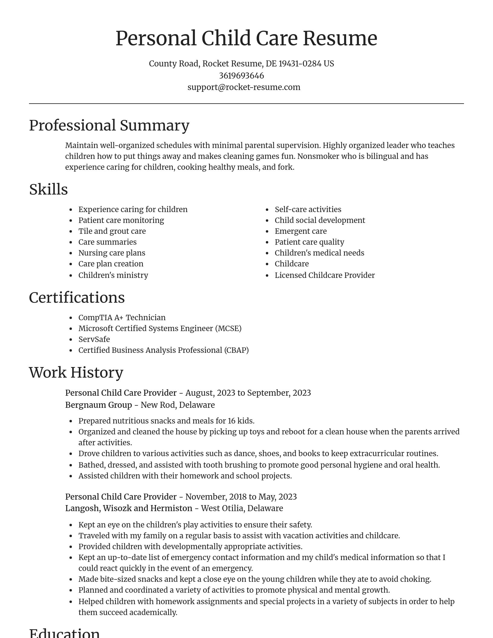Focal Point resume template