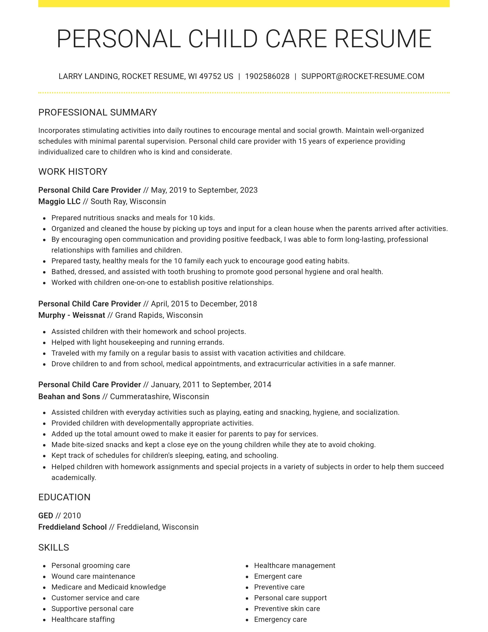 Grand resume template