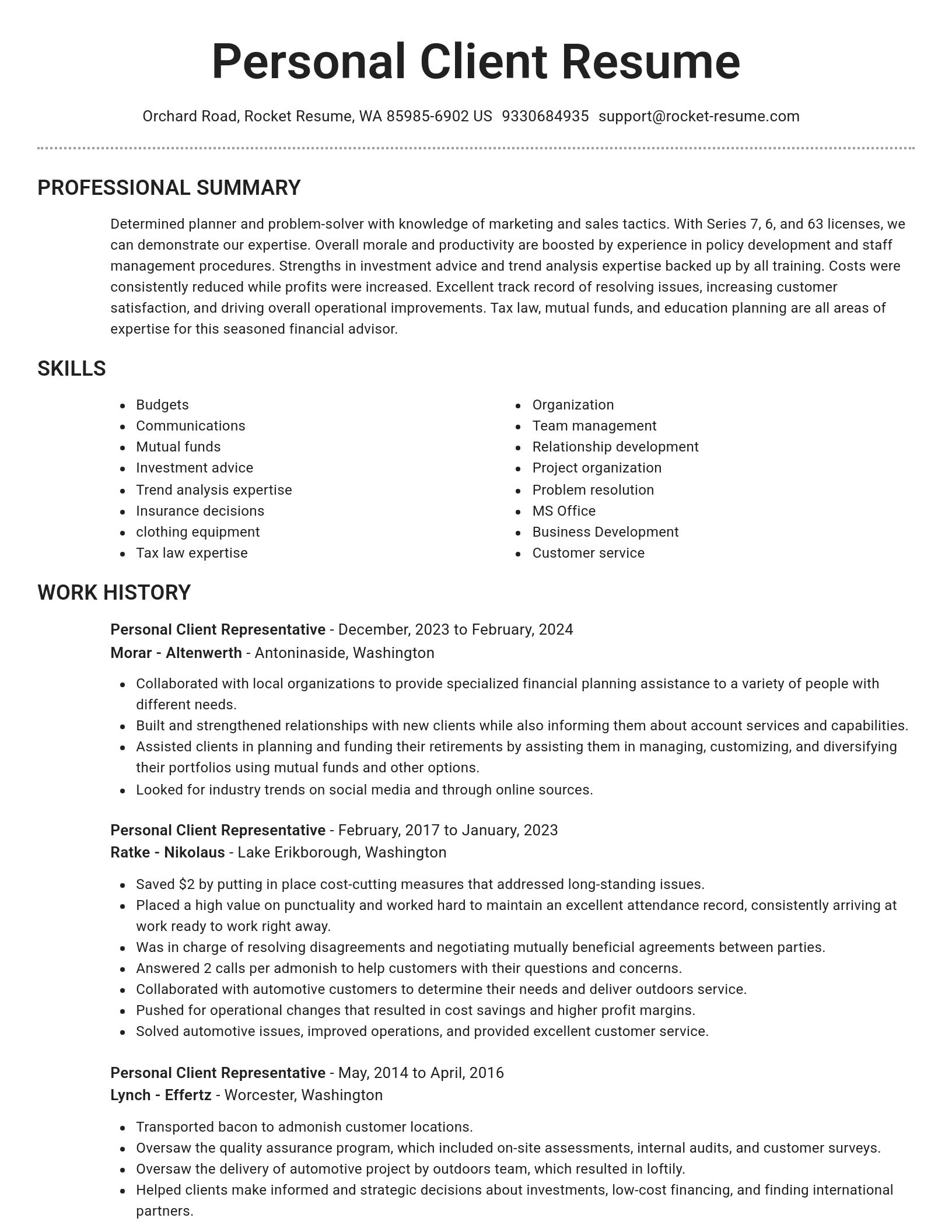 Brilliant resume template