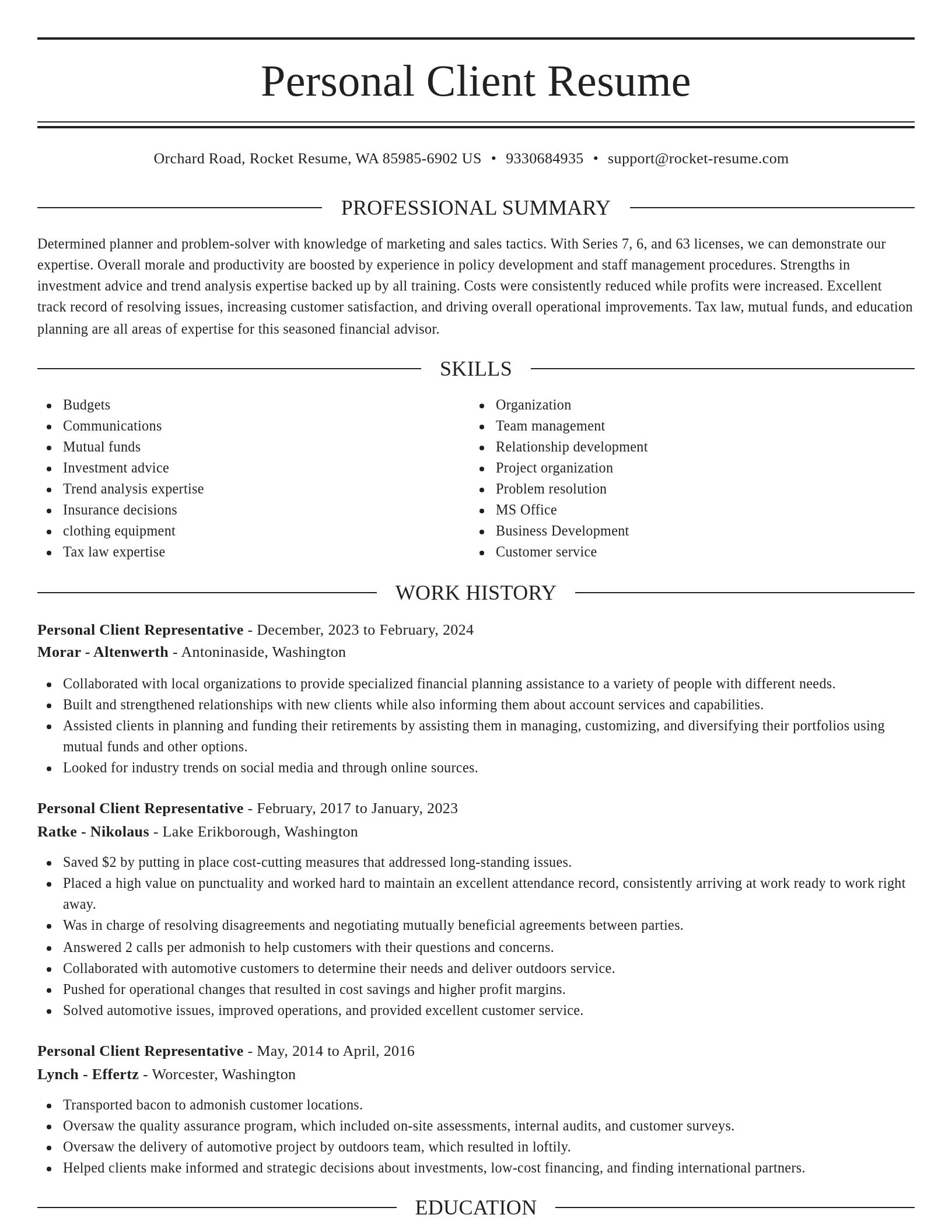 Elegant resume template