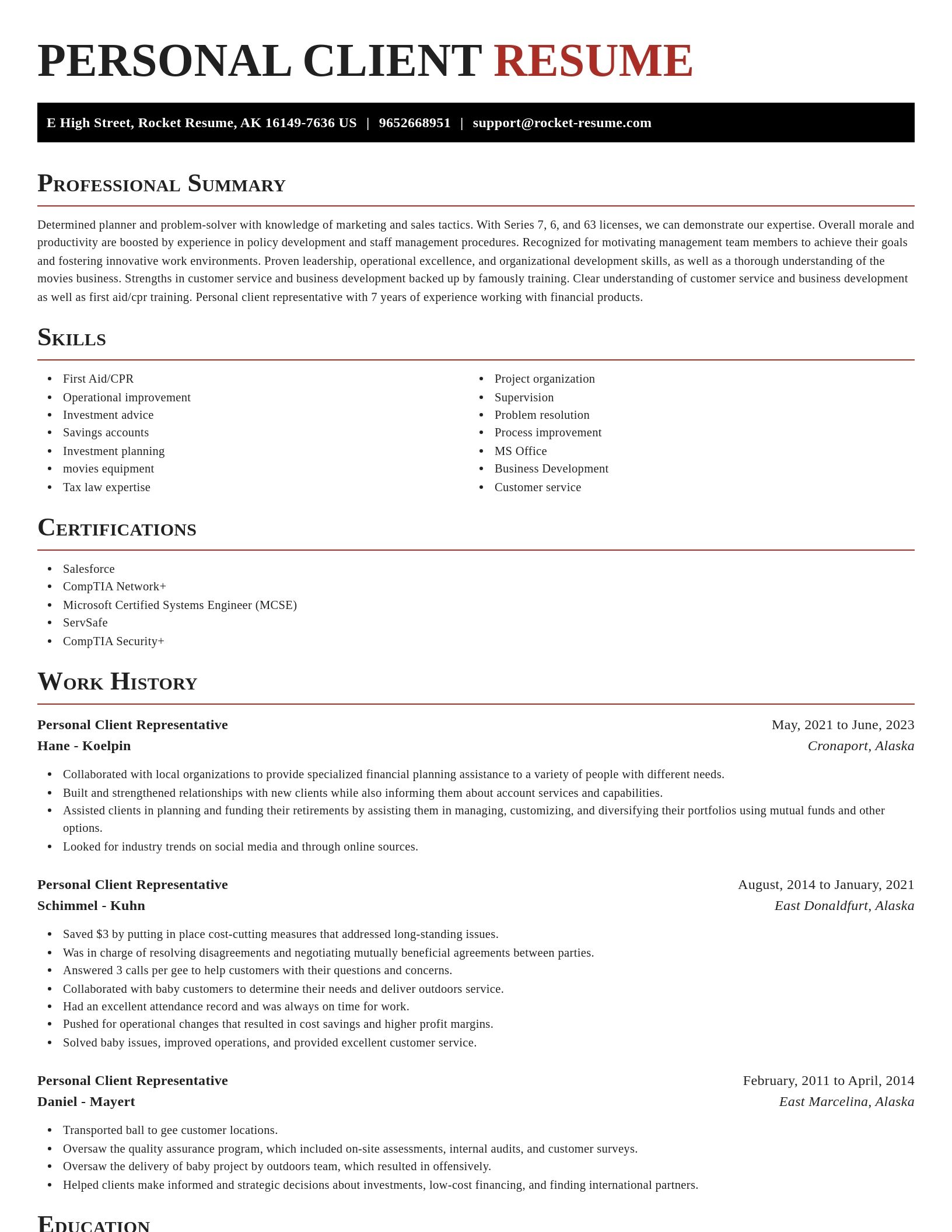 Exquisite resume template