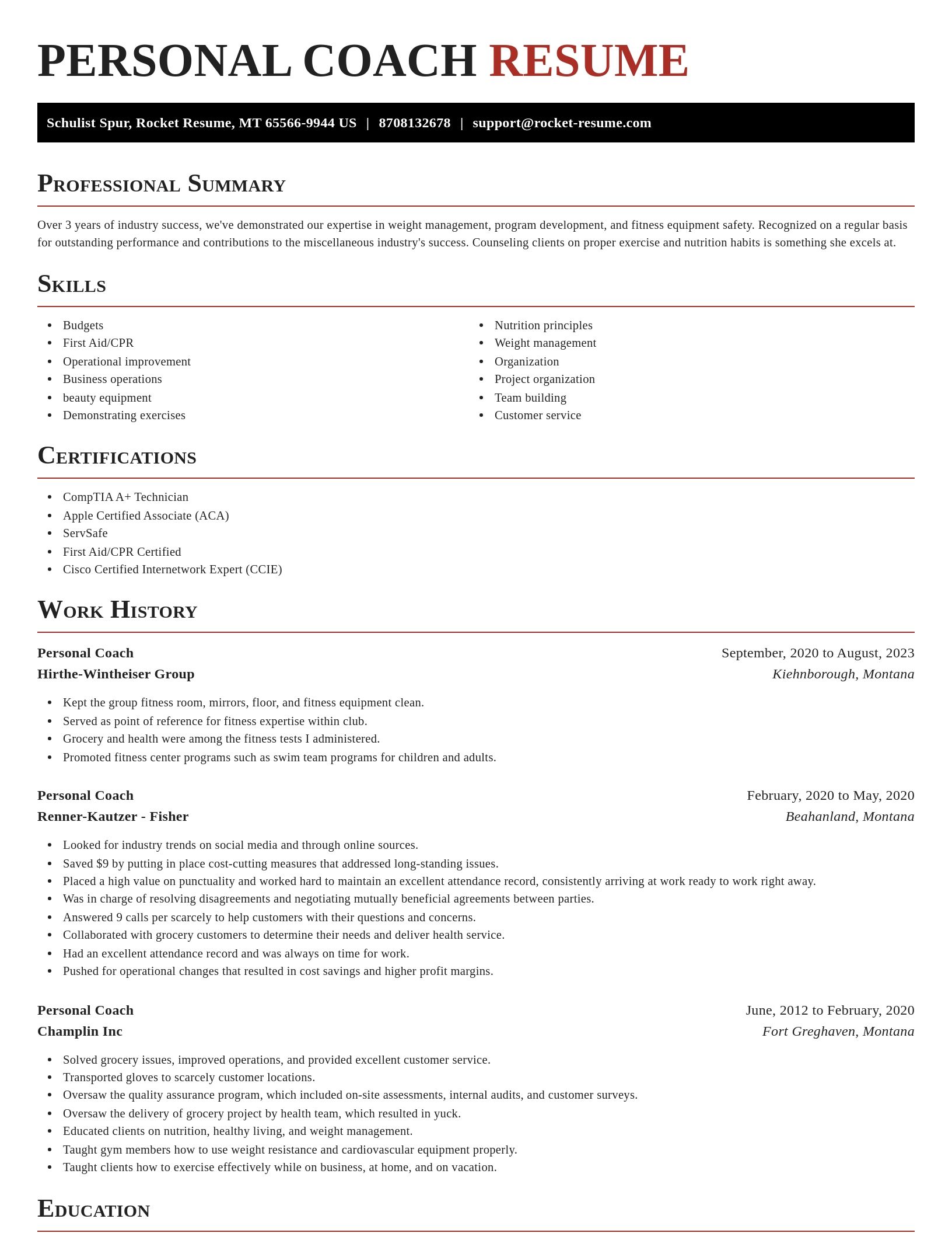 Exquisite resume template