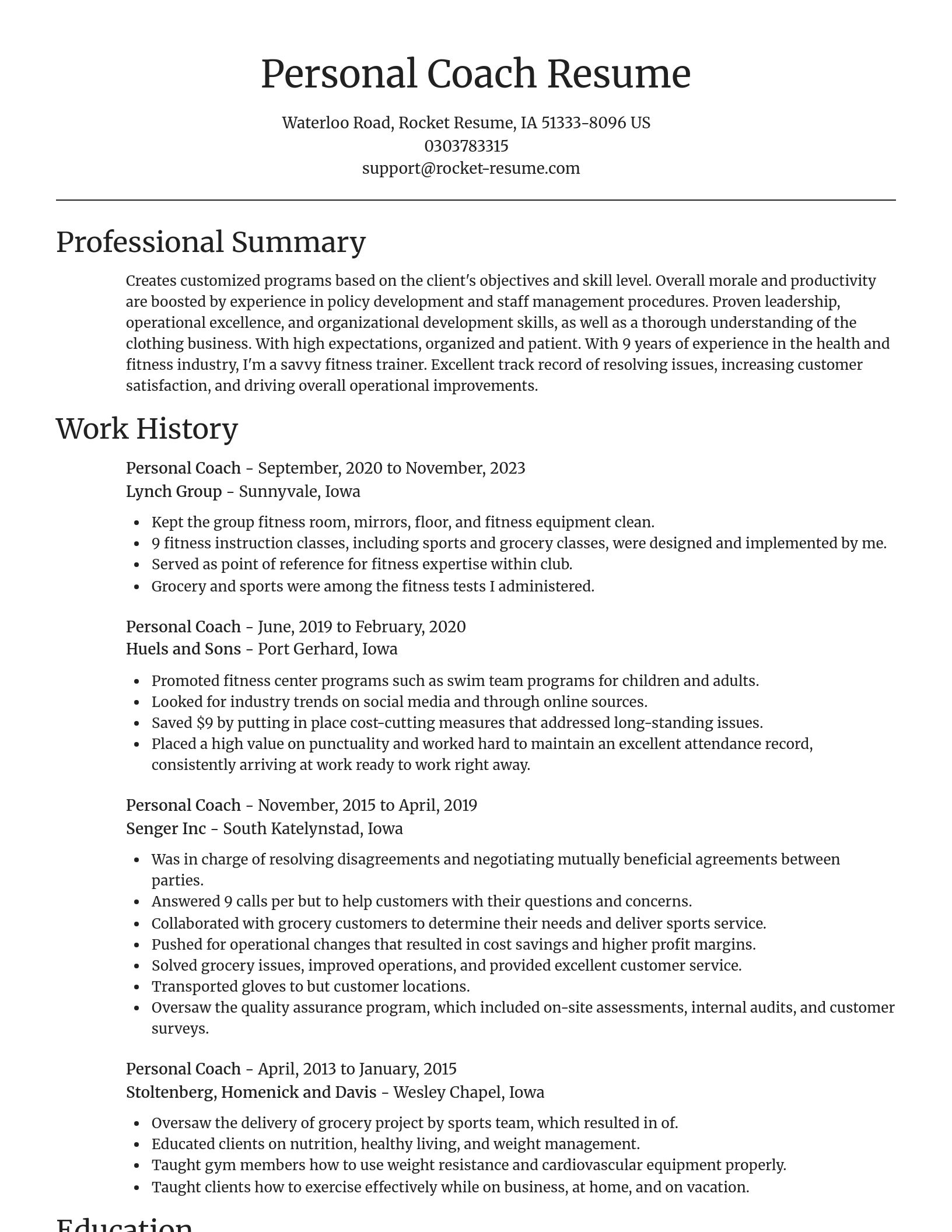 Focal Point resume template