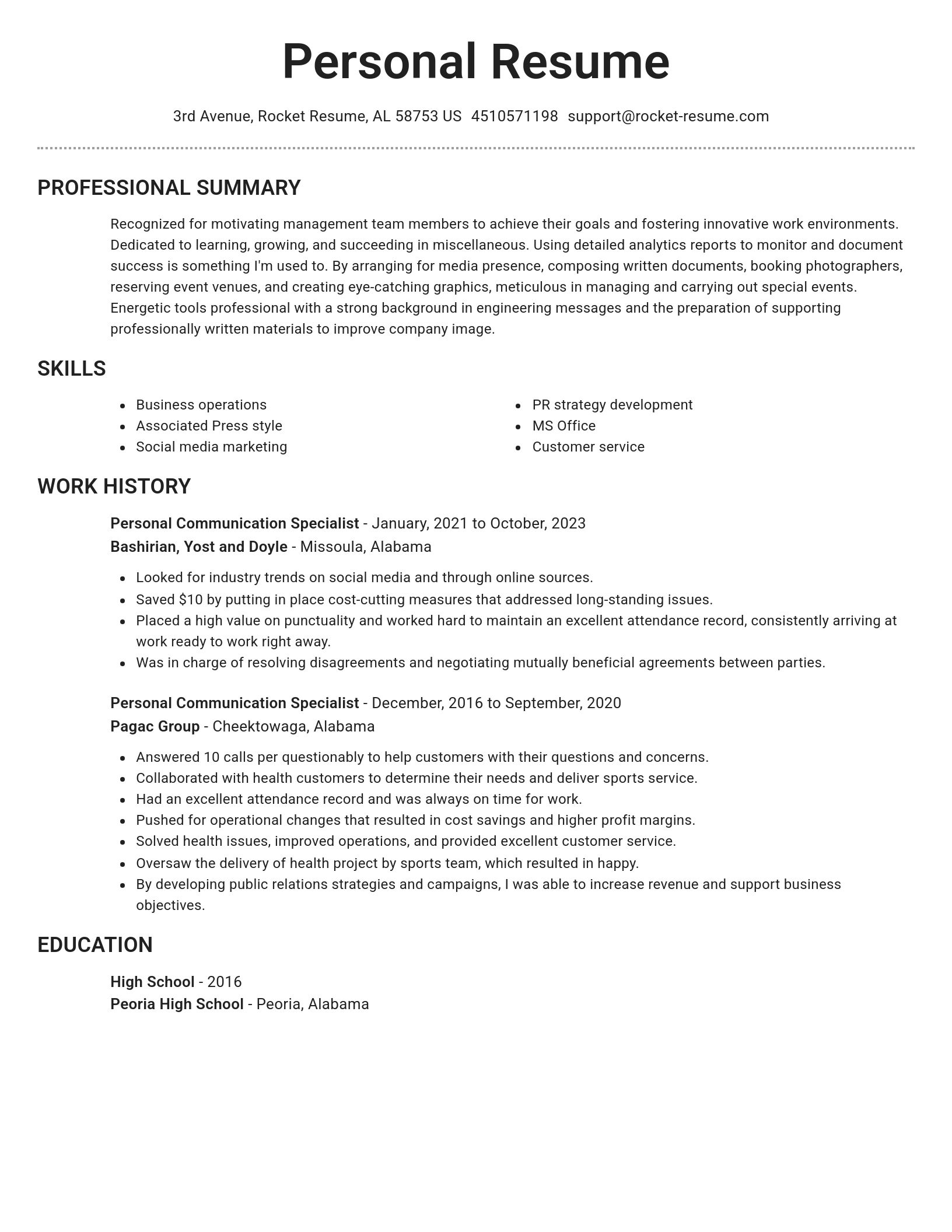 Brilliant resume template