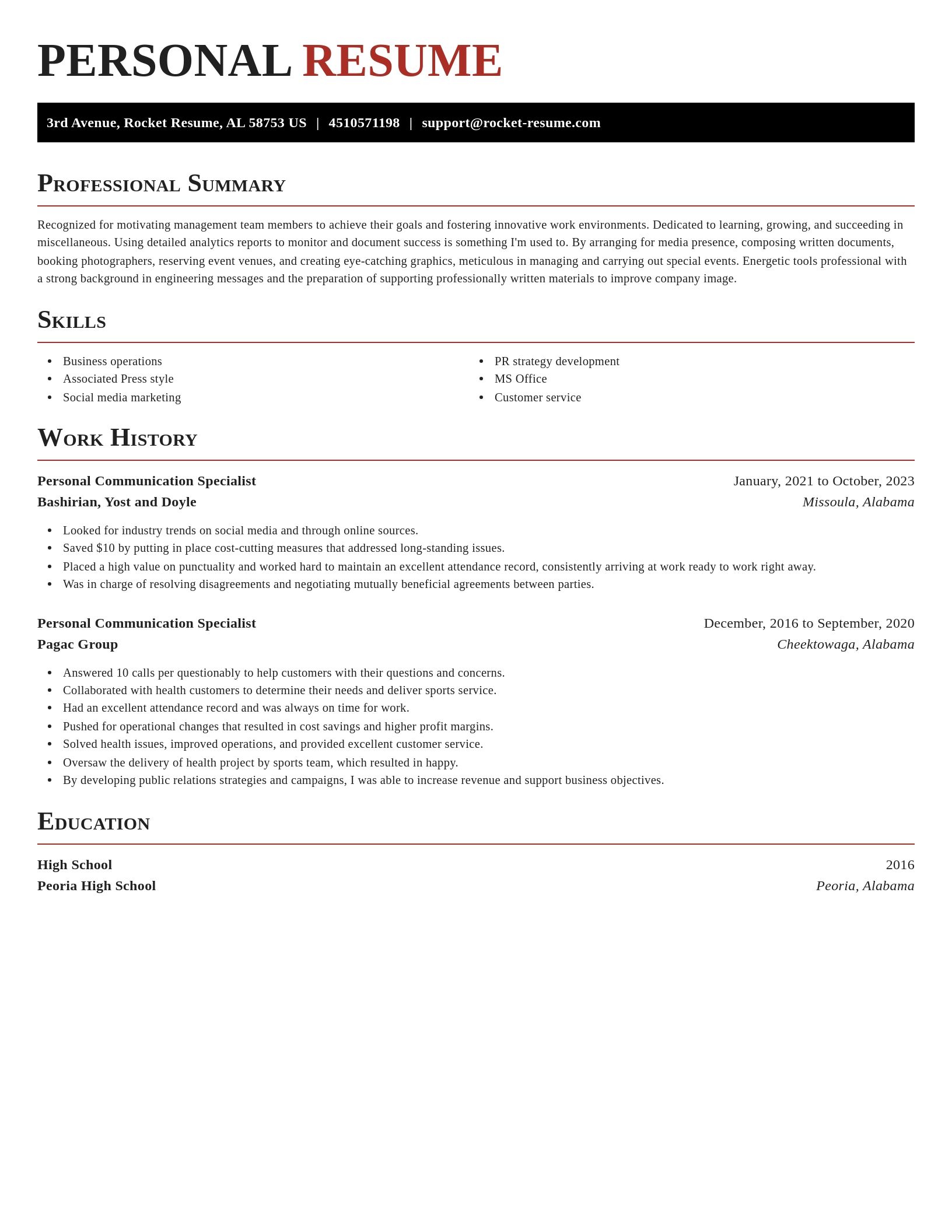 Exquisite resume template
