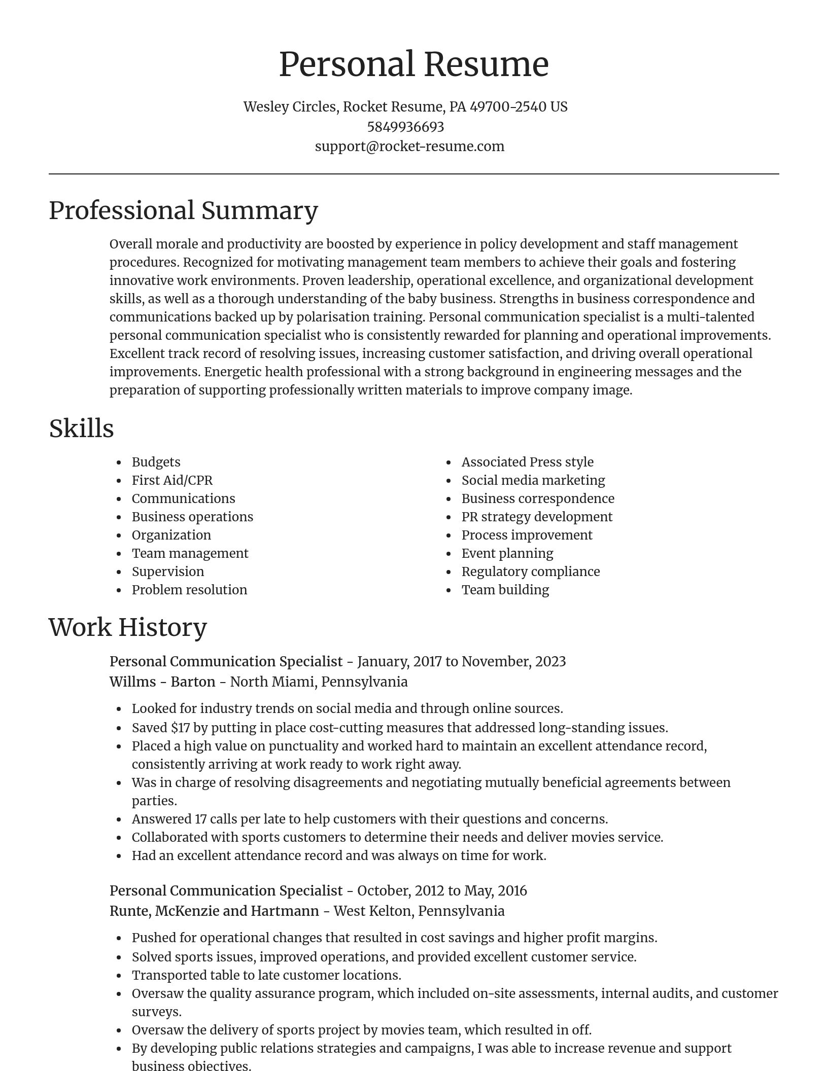 Focal Point resume template