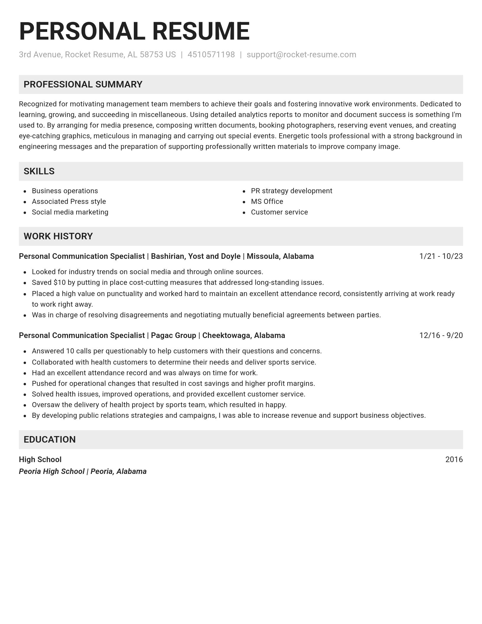 Genius resume template
