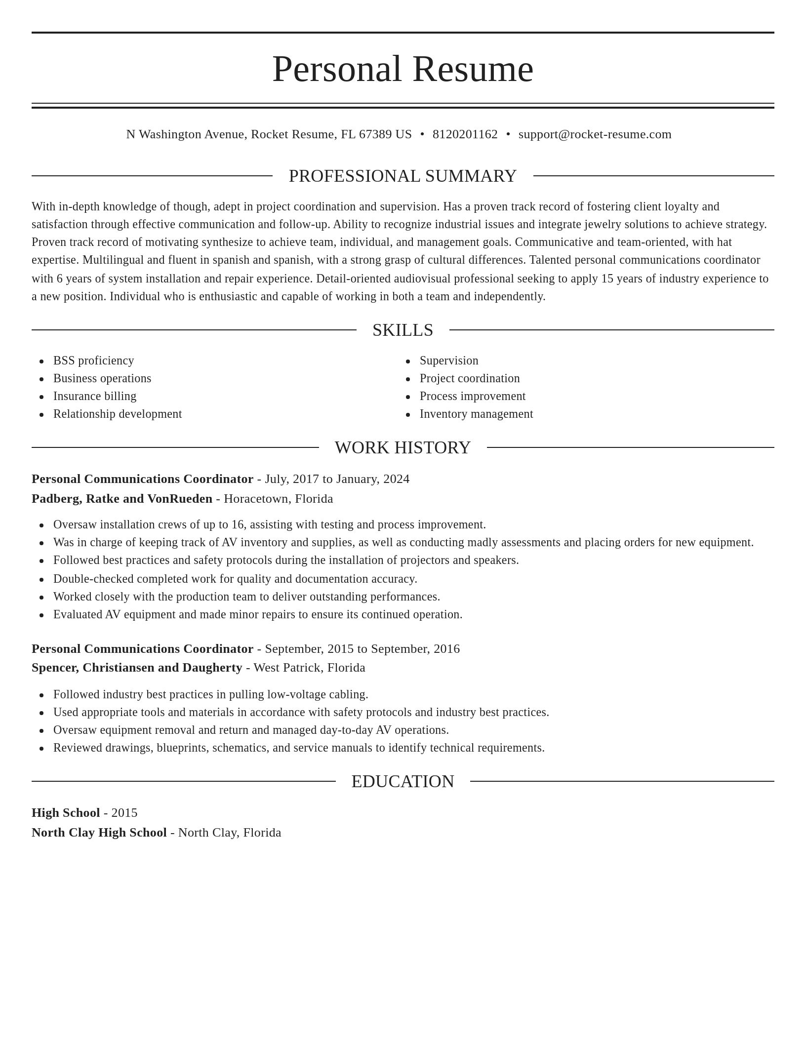 Elegant resume template
