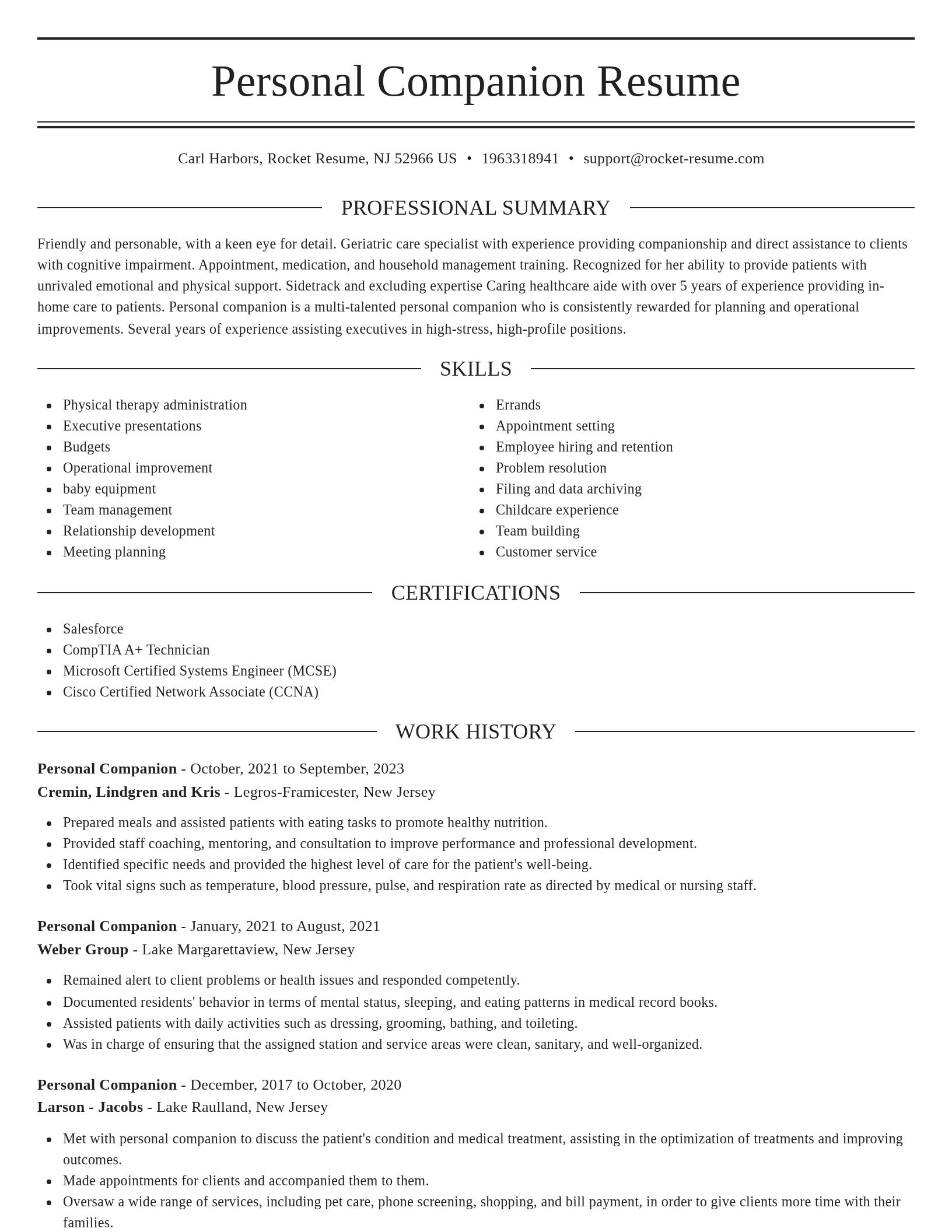 Elegant resume template