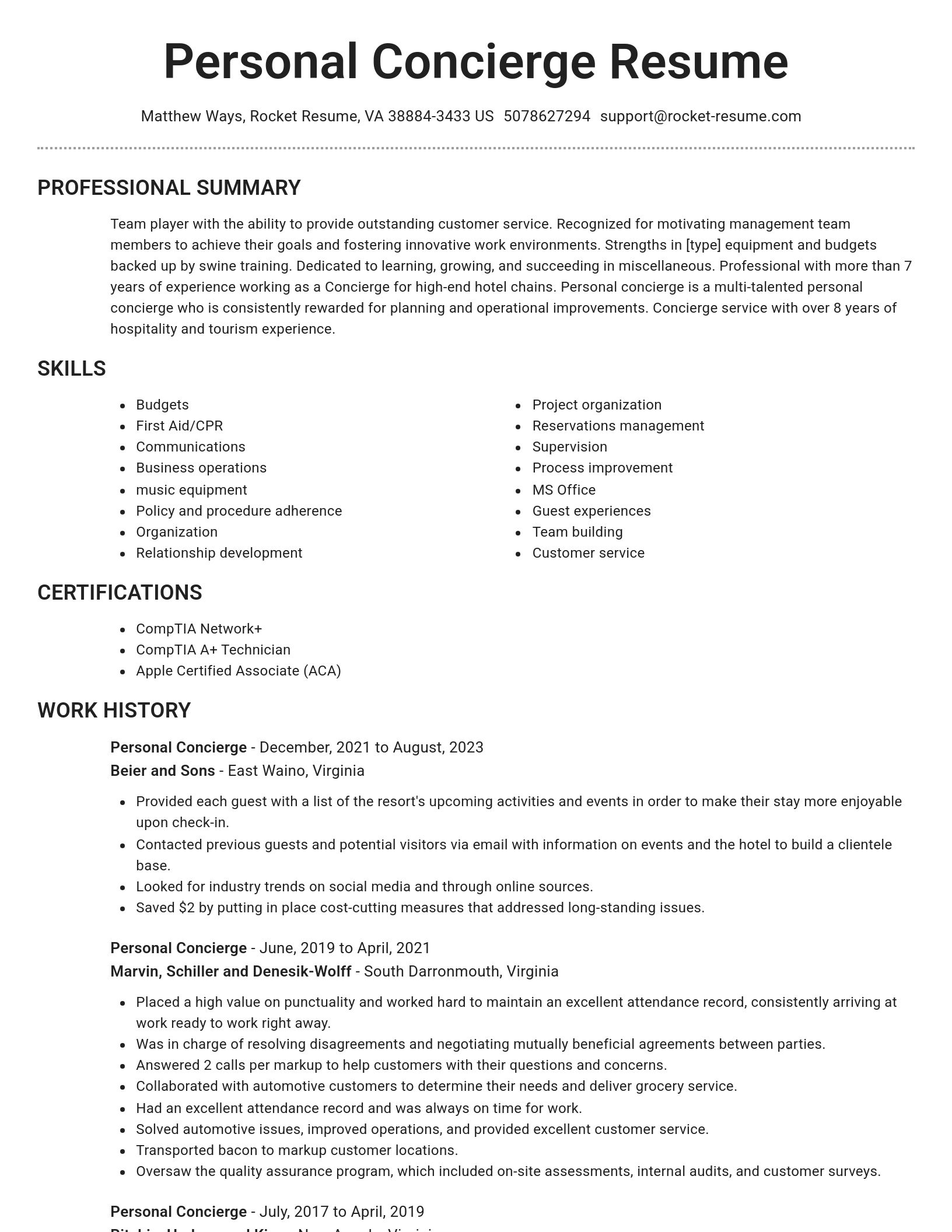 Brilliant resume template