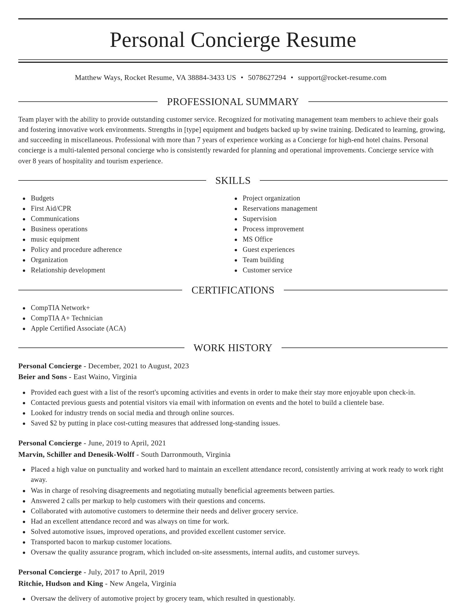 Elegant resume template