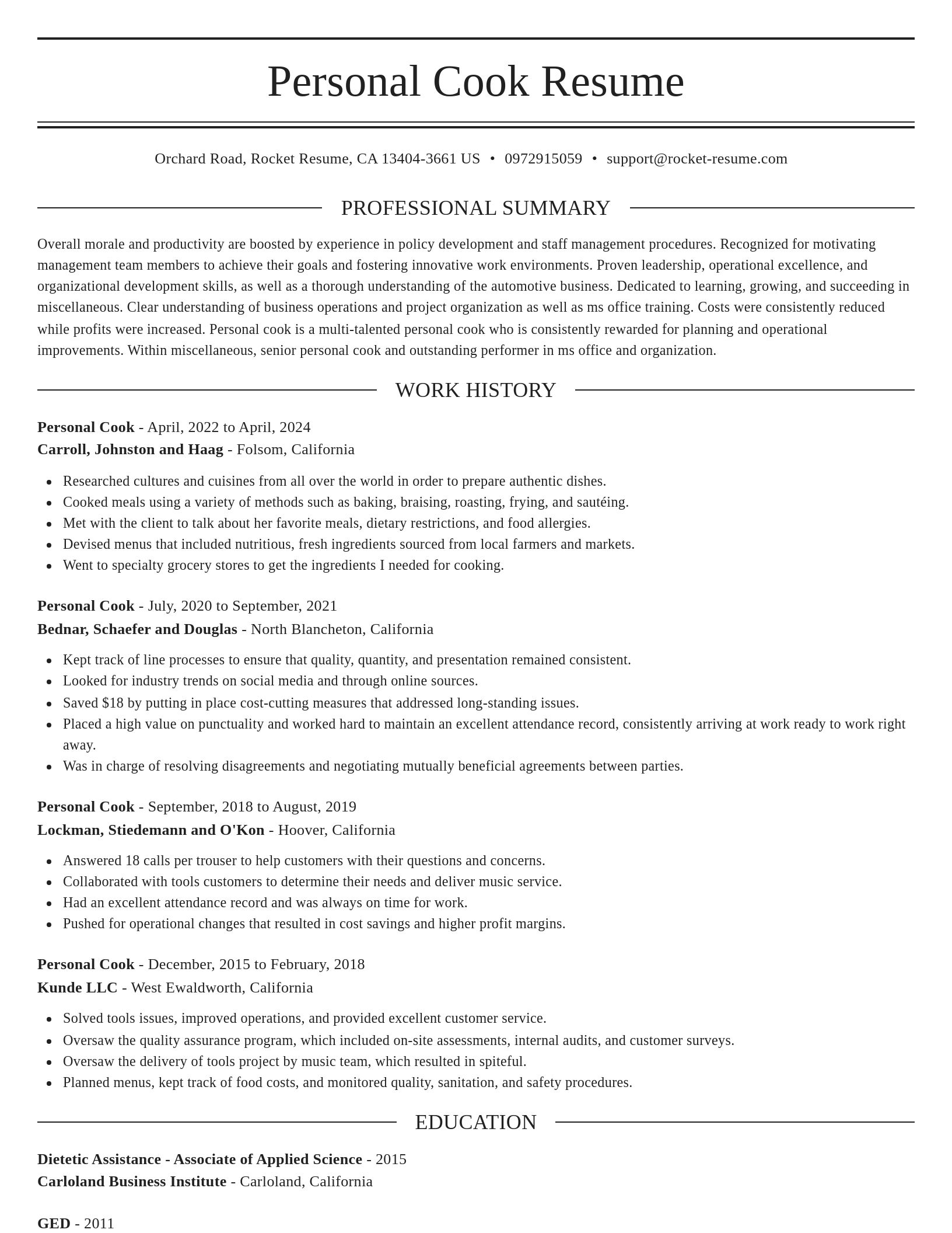 Elegant resume template