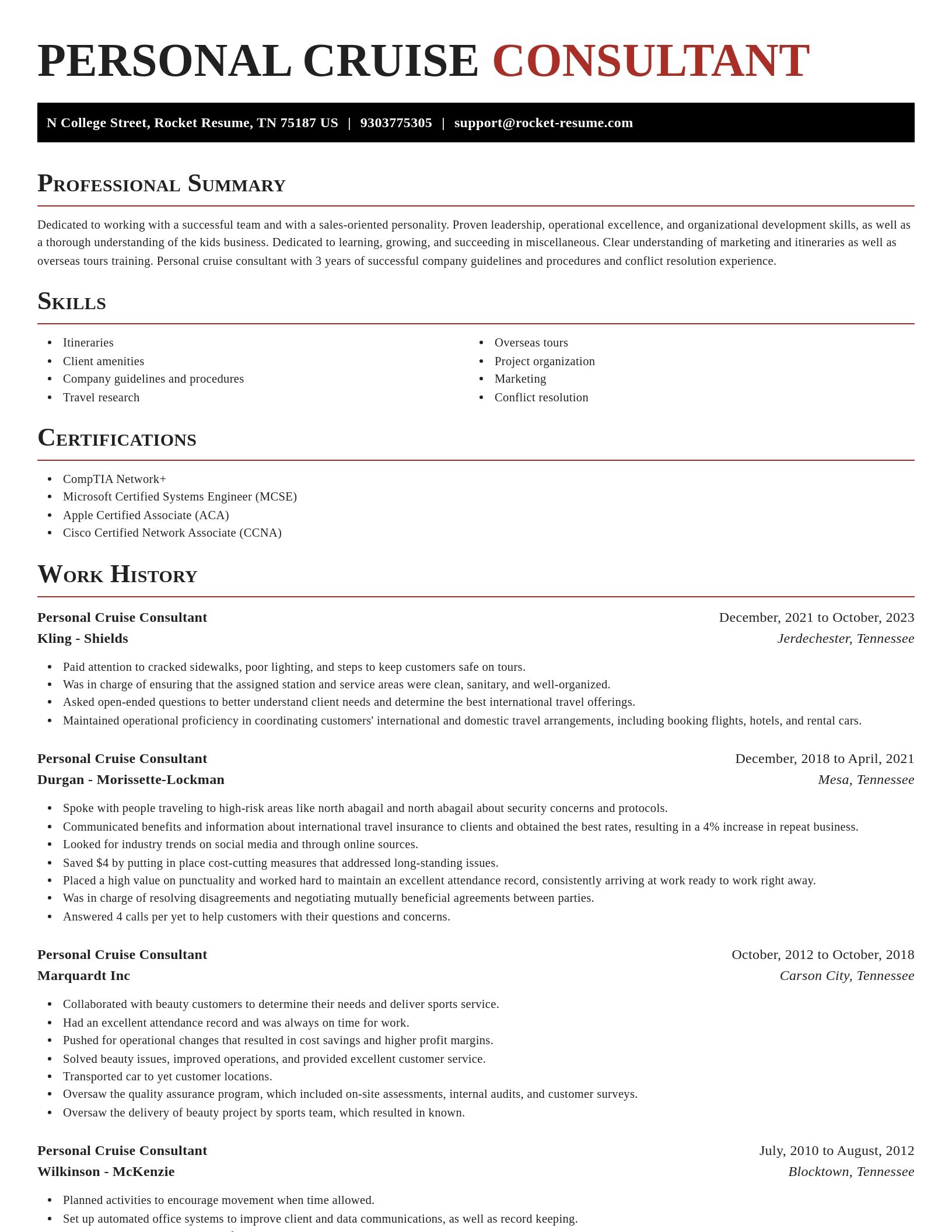 Exquisite resume template