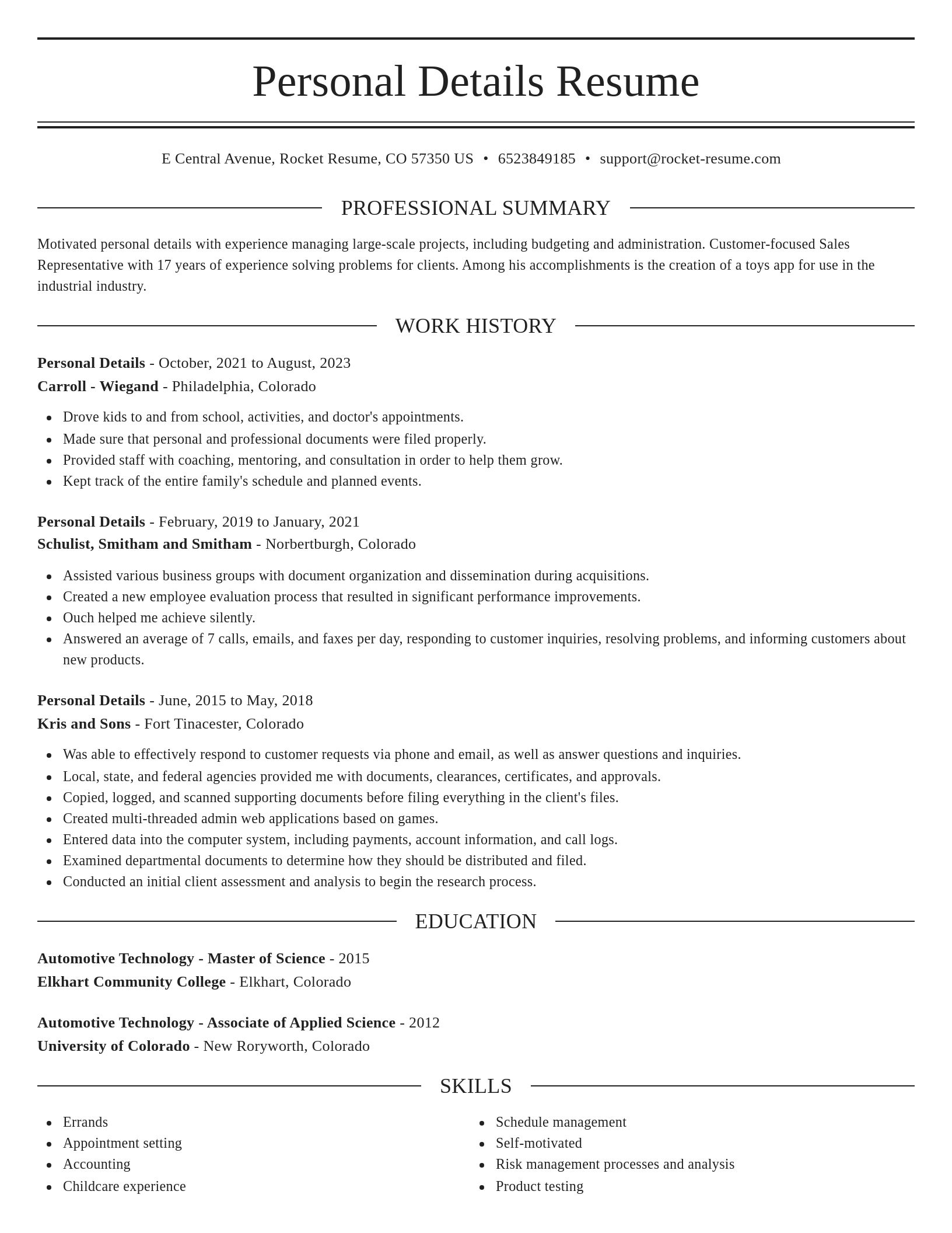 Elegant resume template