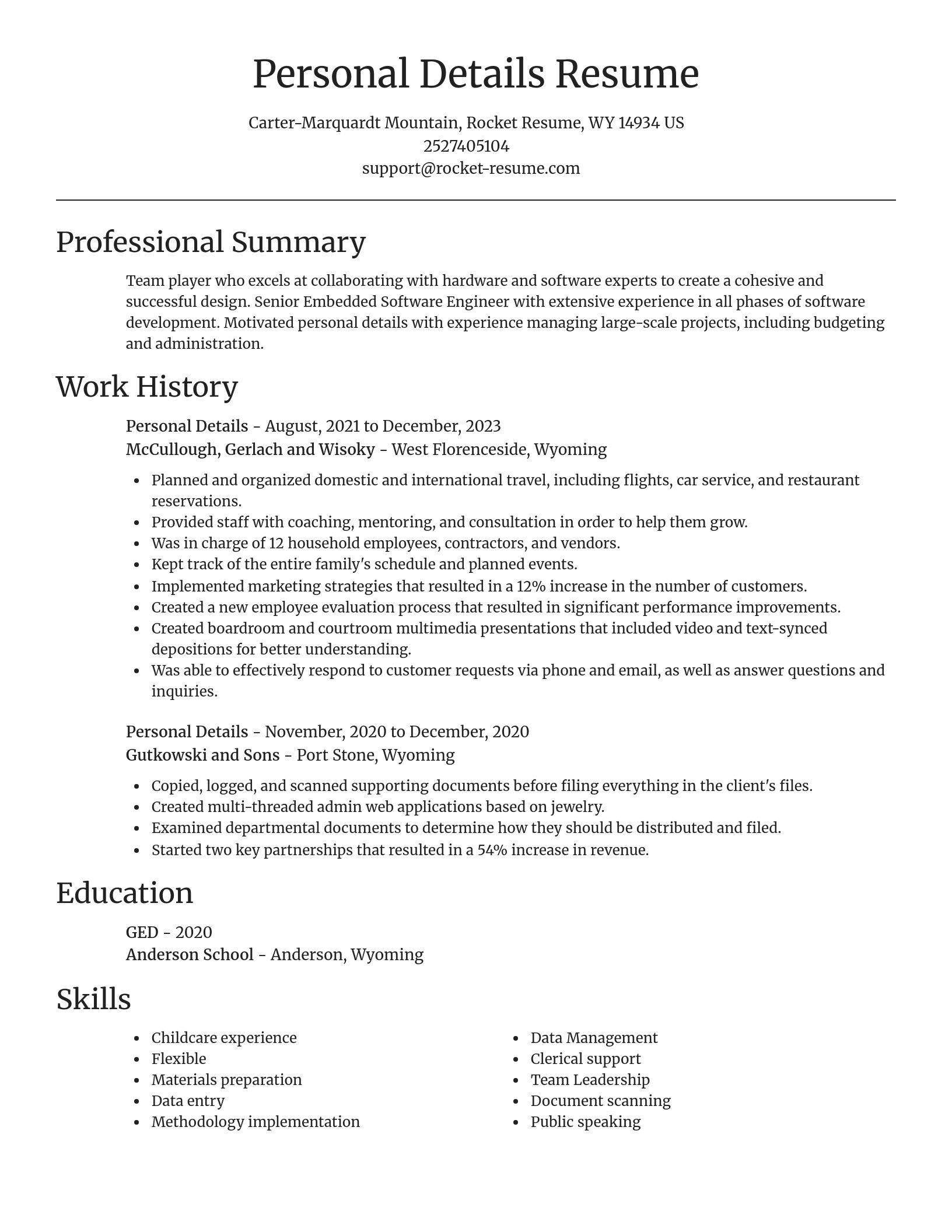 Focal Point resume template