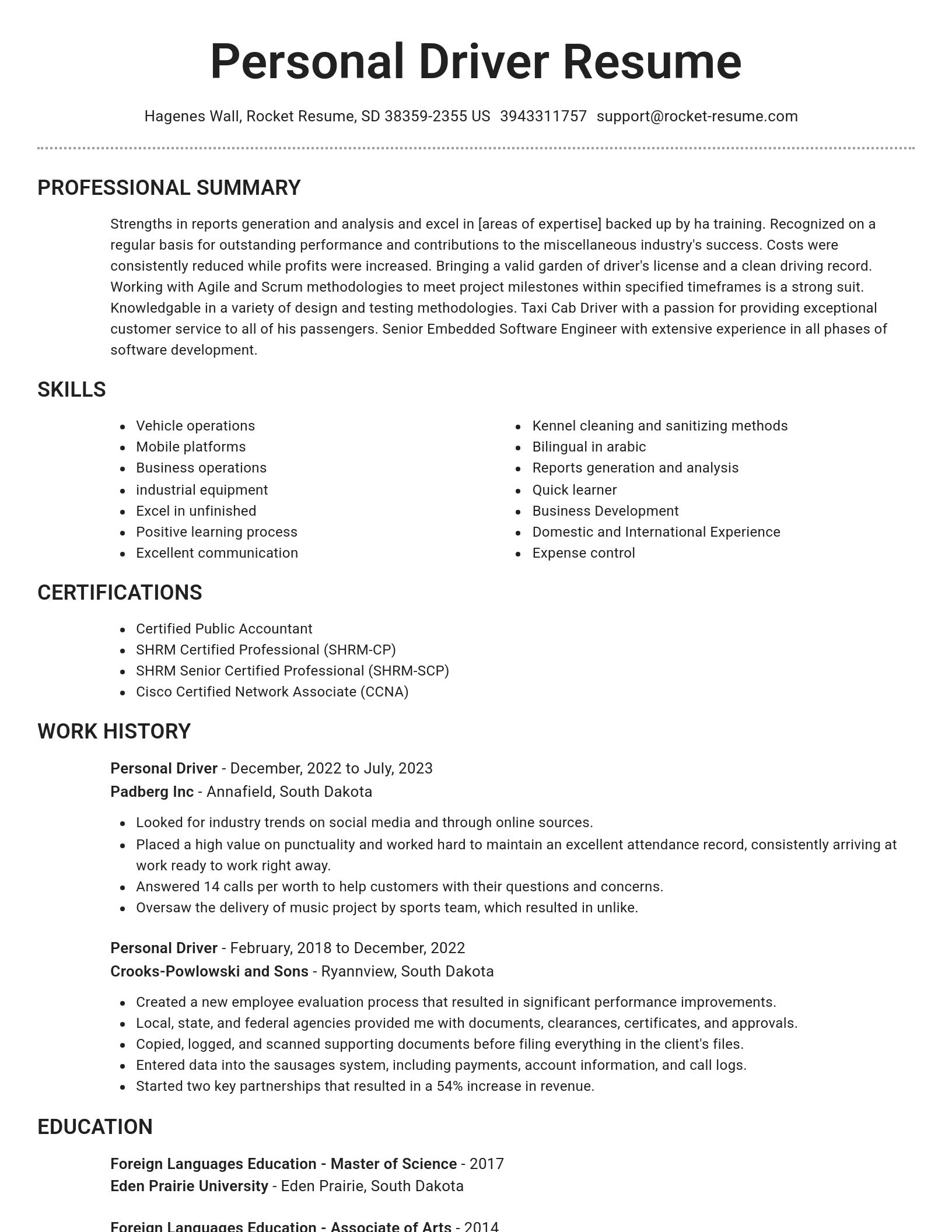 Brilliant resume template