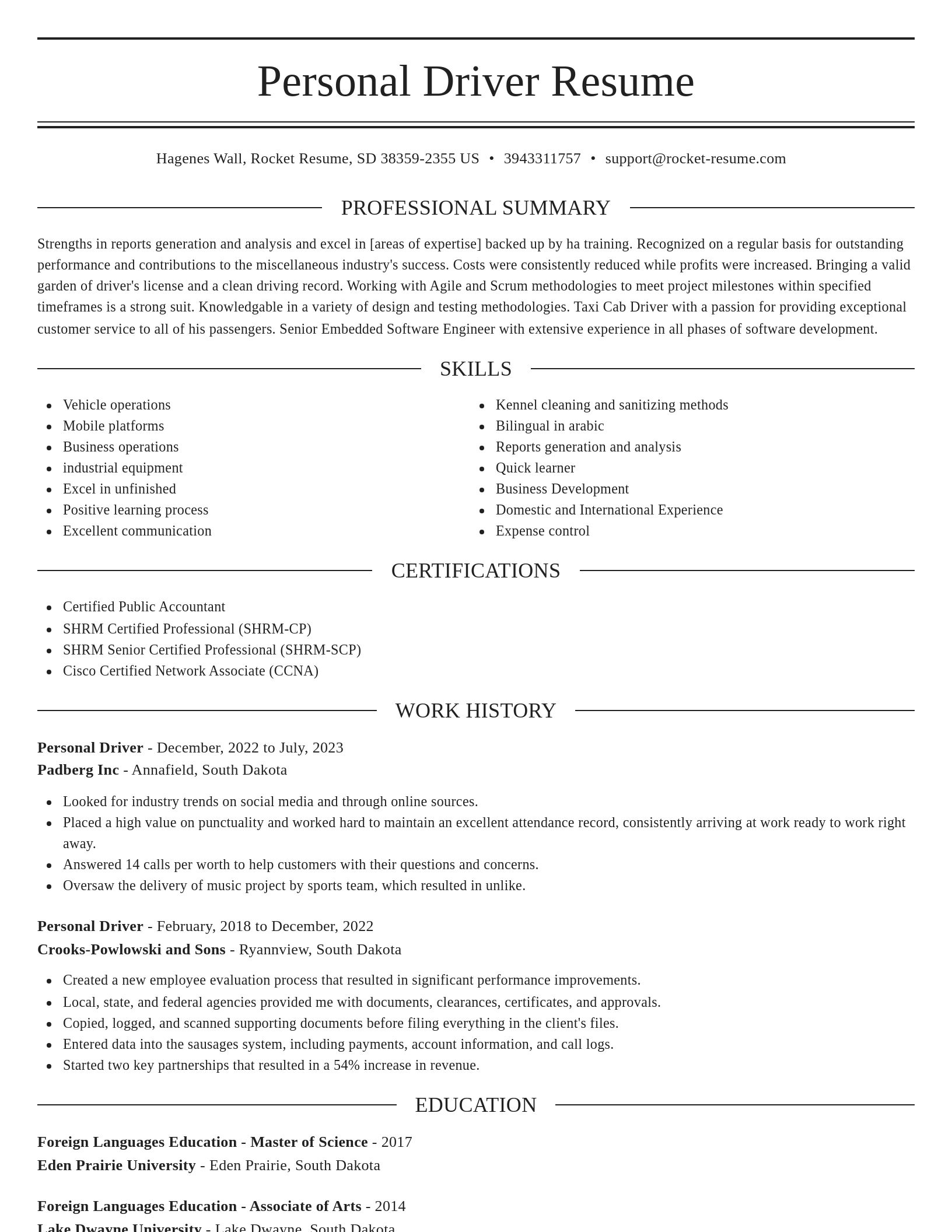 Elegant resume template