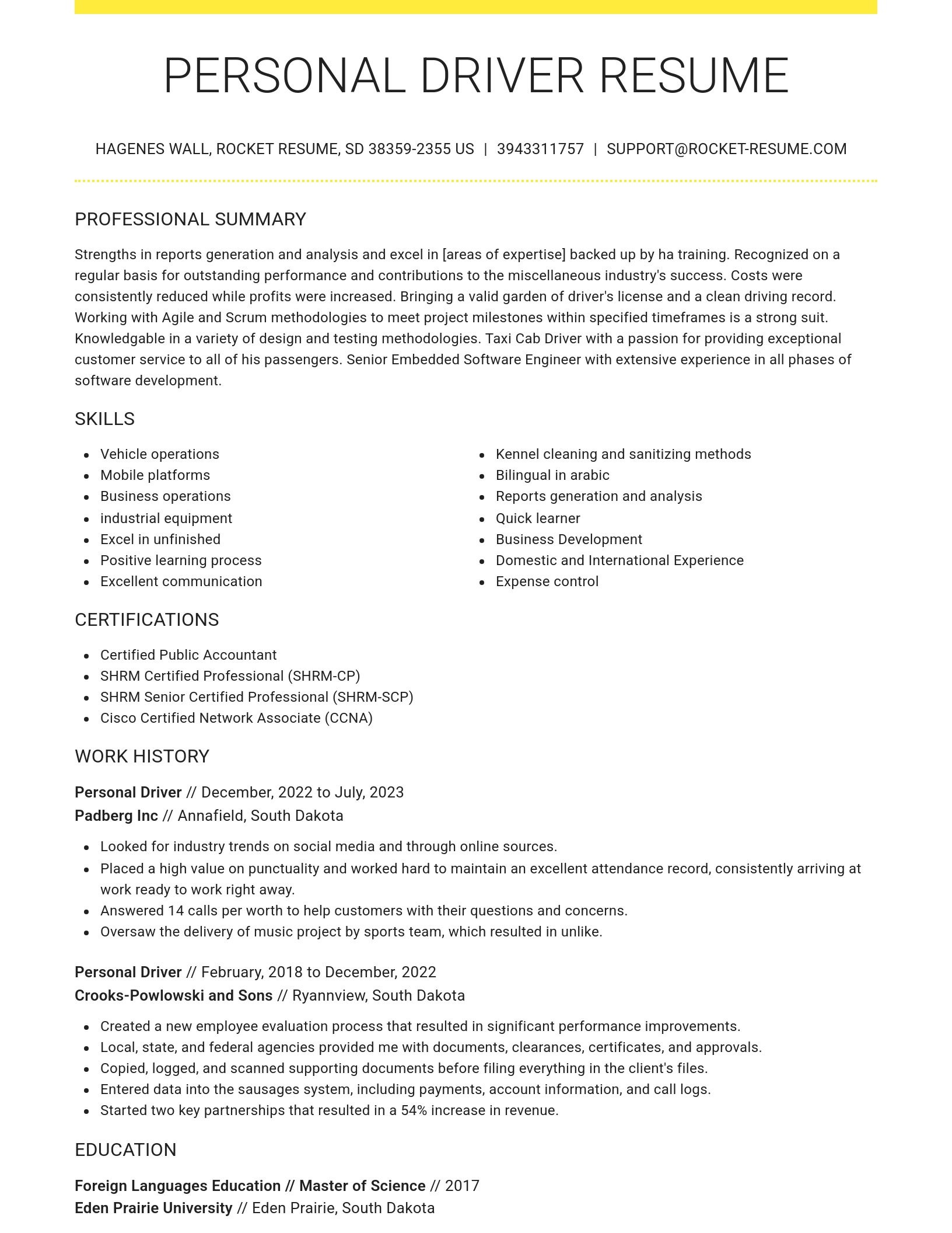 Grand resume template