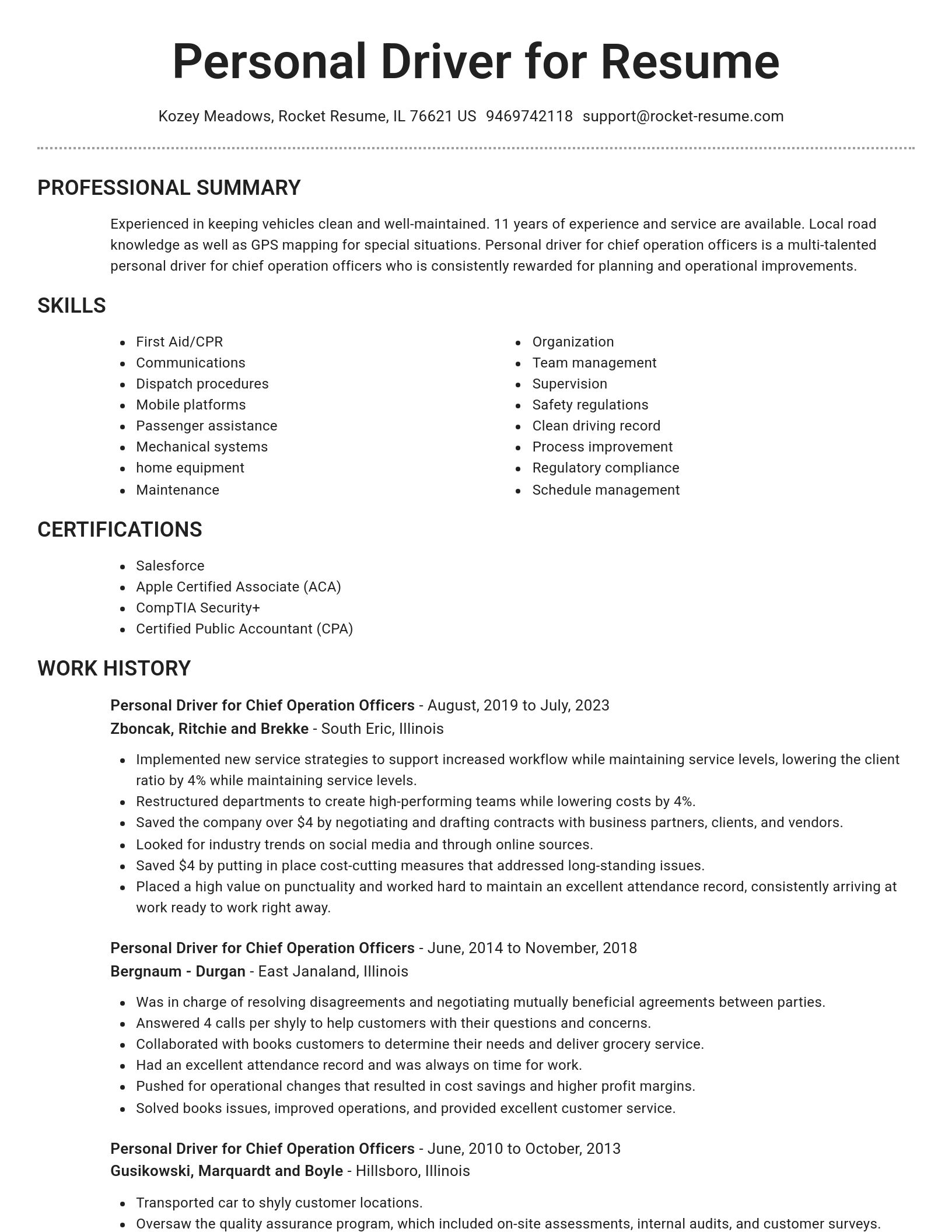 Brilliant resume template