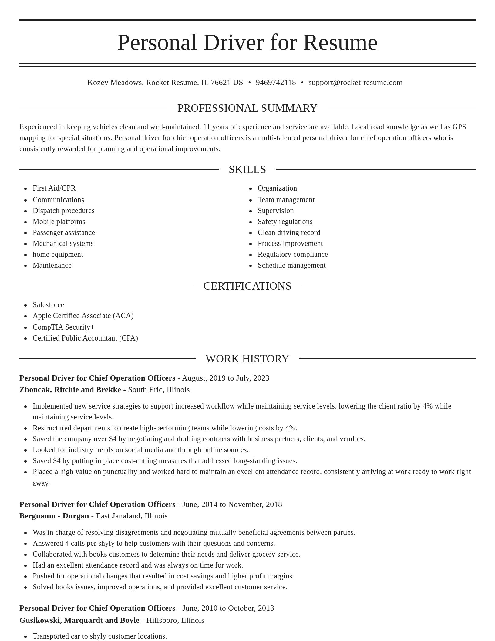 Elegant resume template