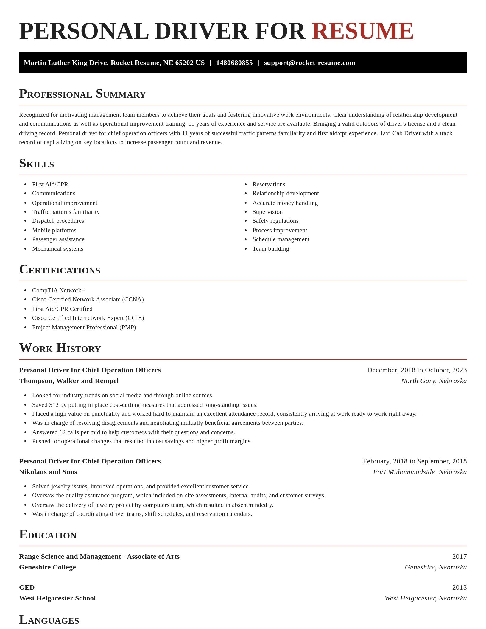 Exquisite resume template