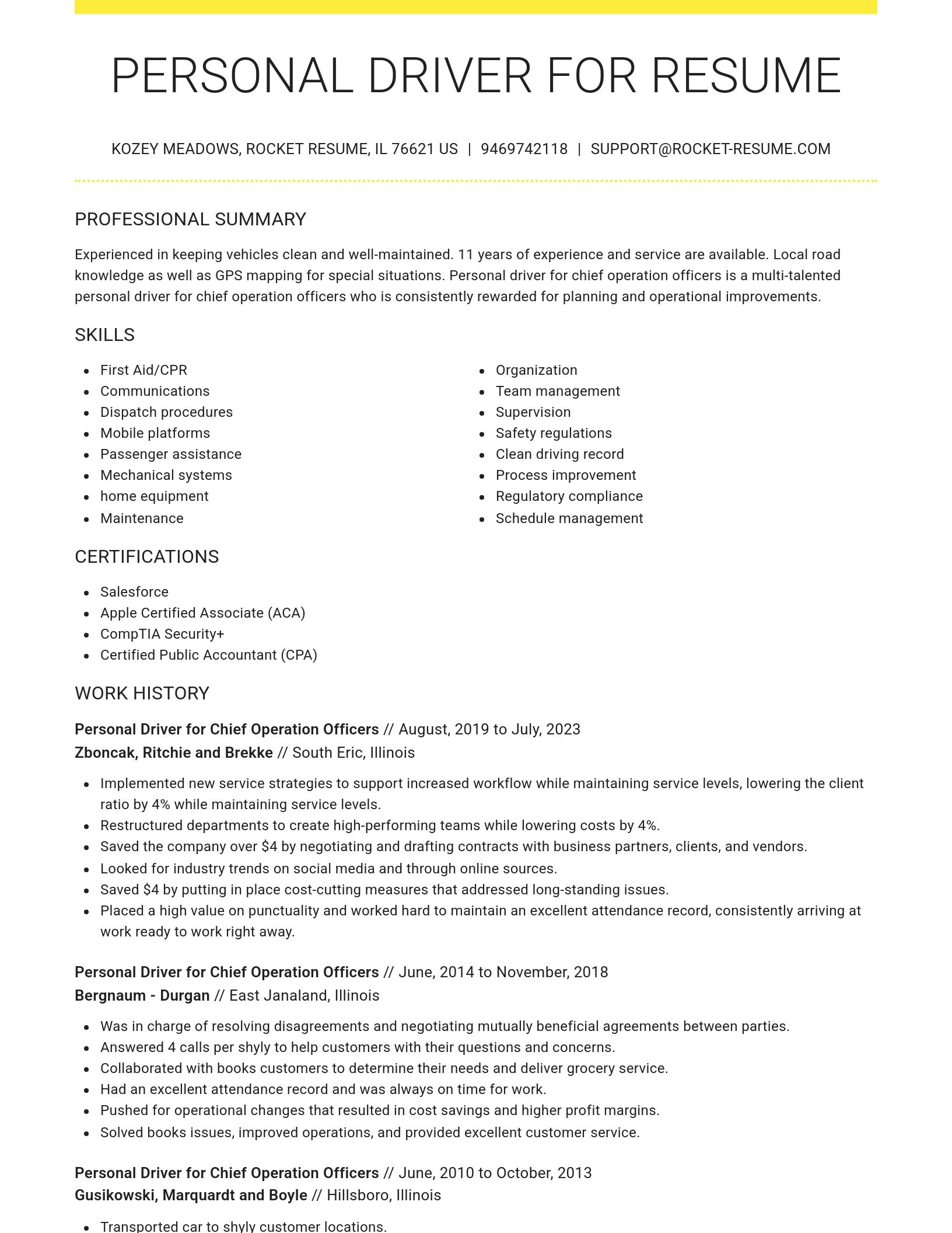 Grand resume template