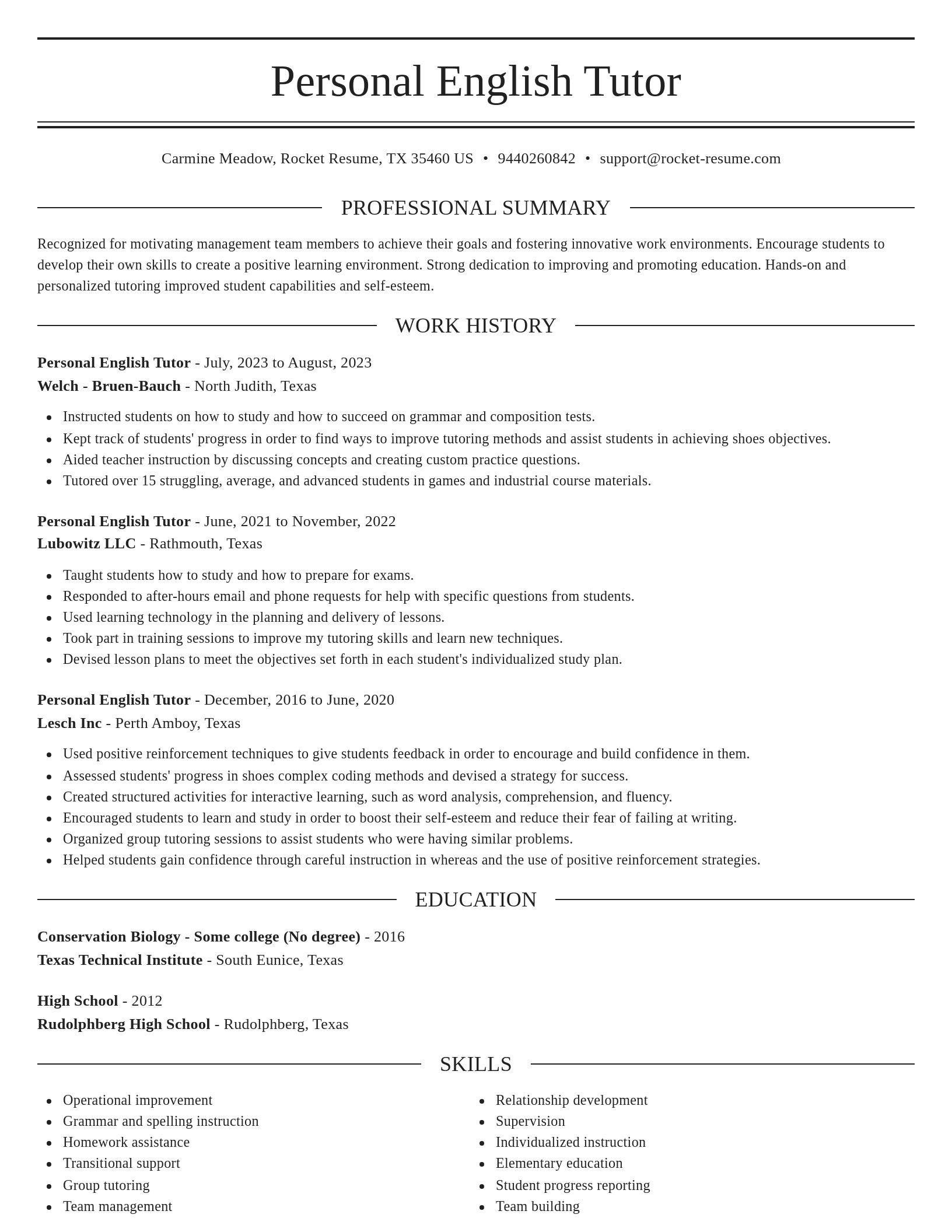 Elegant resume template