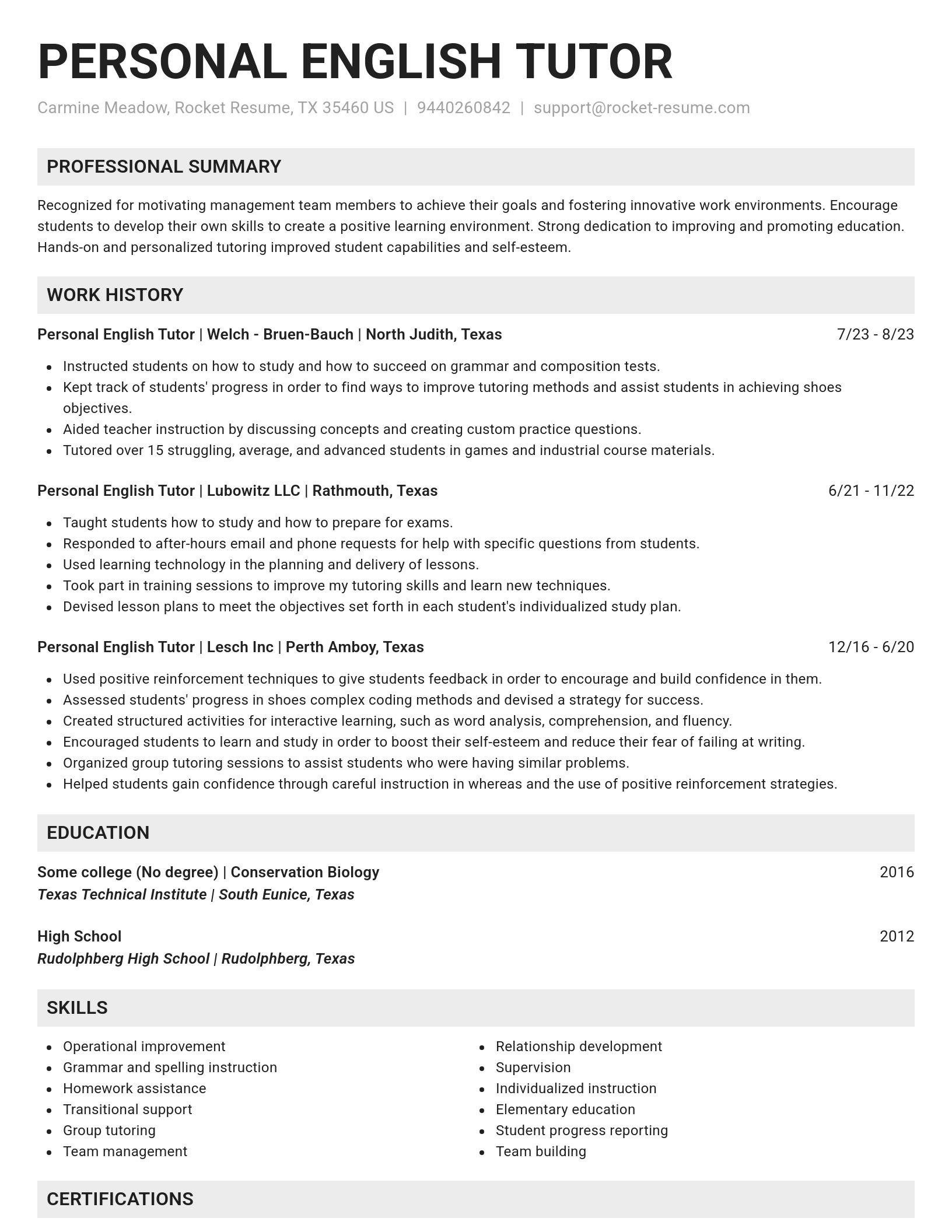 Genius resume template